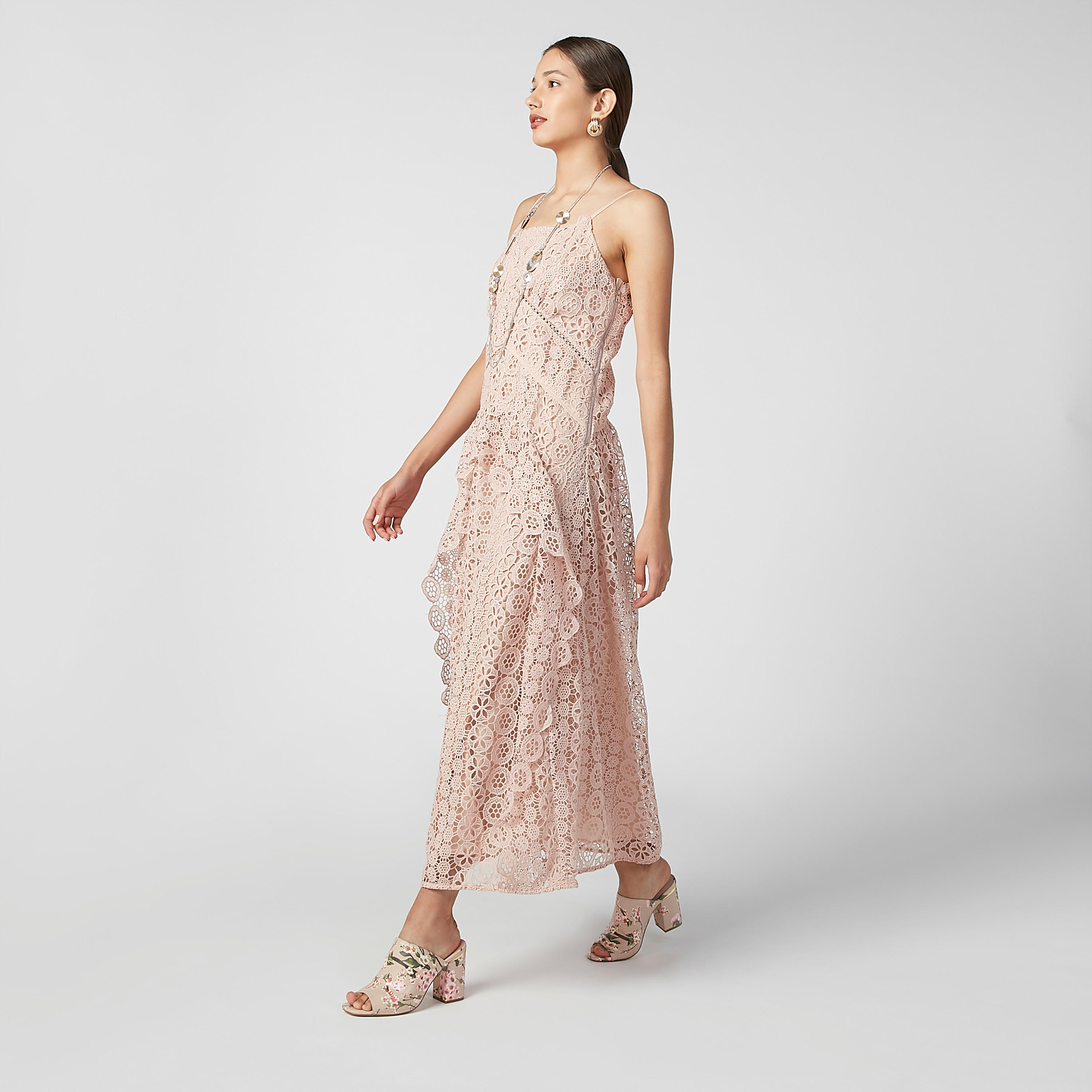فستان دانتيل طويل إيه لاين بحمّالات رفيعة من إيل-women-clothing-dresses-image-6