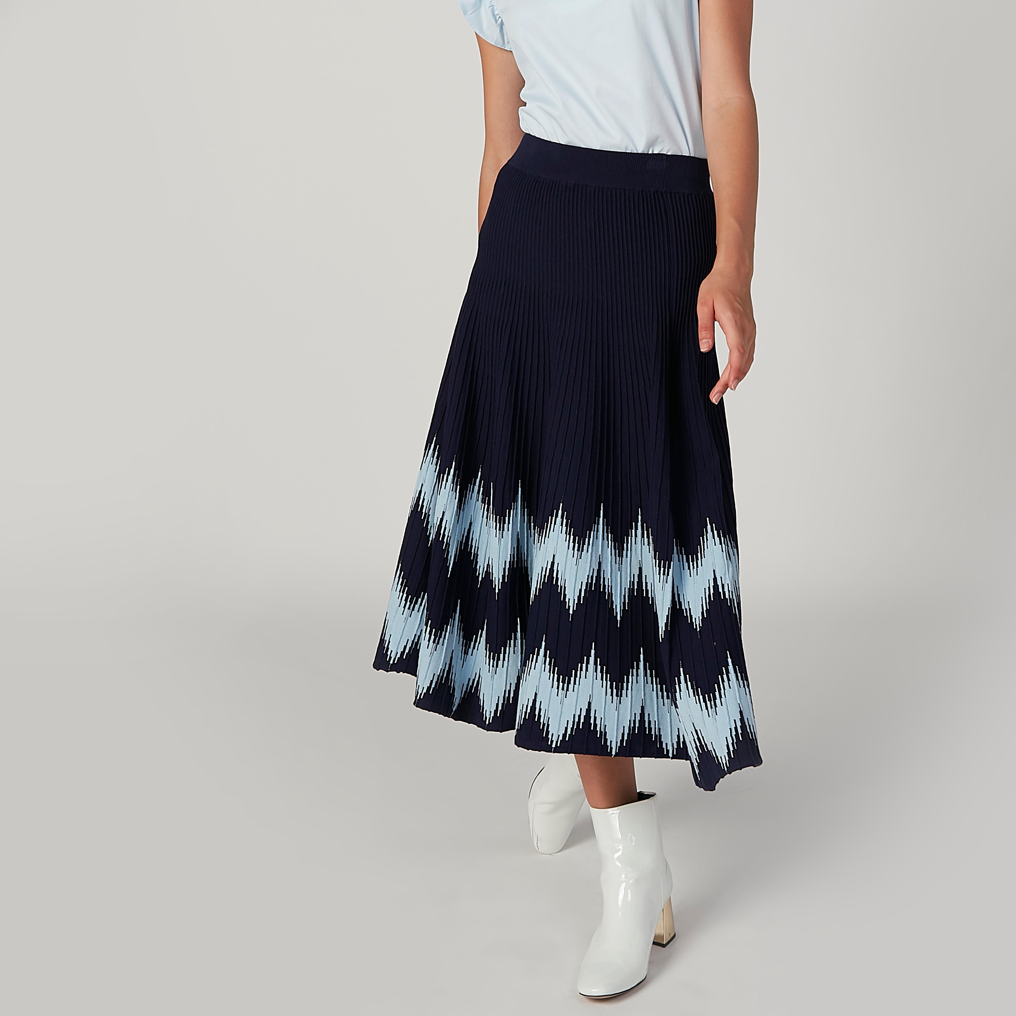 تنورة ميدي إيه لاين بطبعات من إيل-women-clothing-bottoms-skirts-image-1