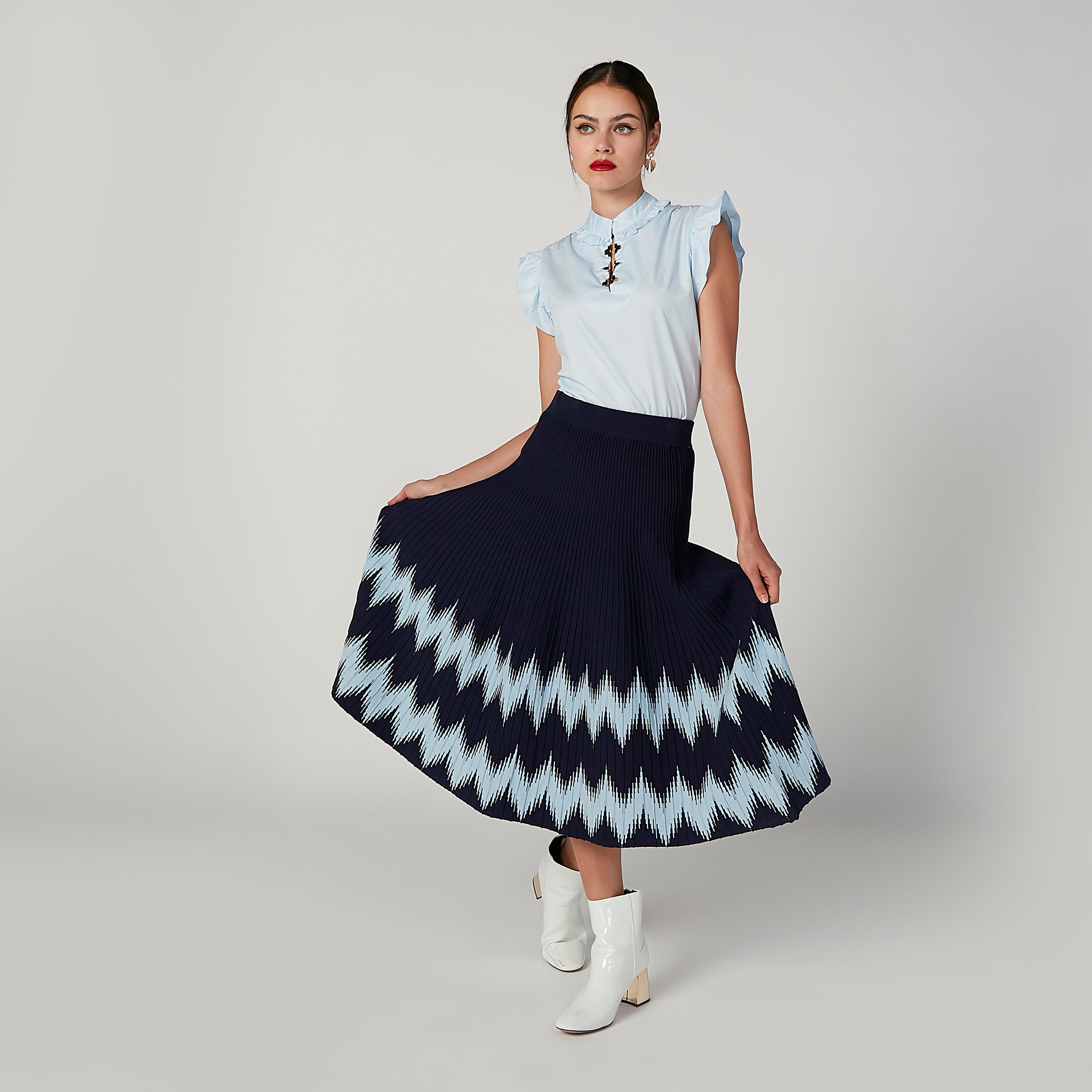 تنورة ميدي إيه لاين بطبعات من إيل-women-clothing-bottoms-skirts-image-5