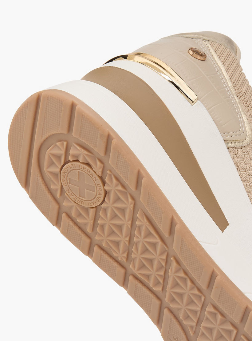 XTI Women Textured Wedge Heel Ankle Sneakers-women-shoes-sneakers-image-5