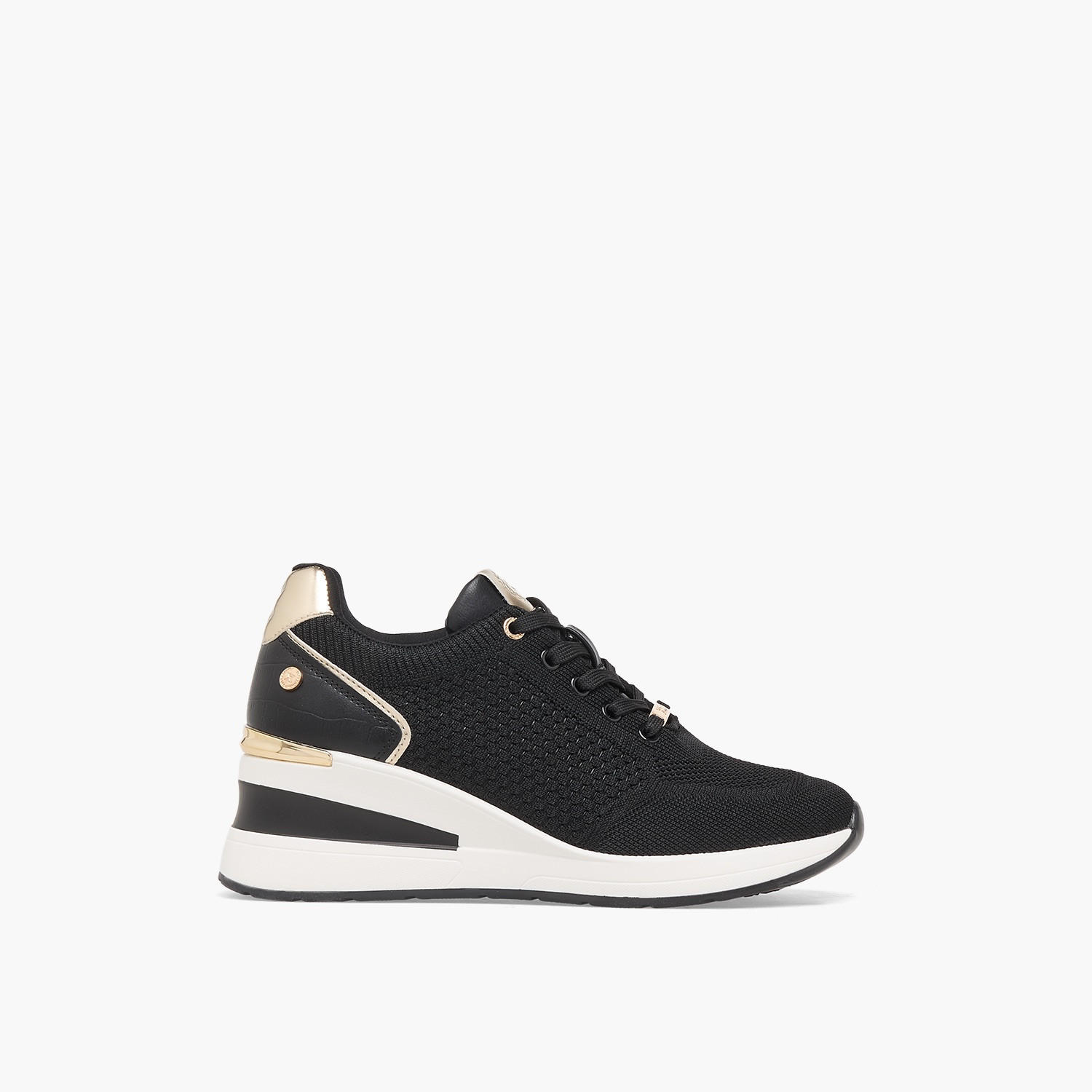 XTI Women Textured Wedge Heel Ankle Sneakers-women-shoes-sneakers-image-3