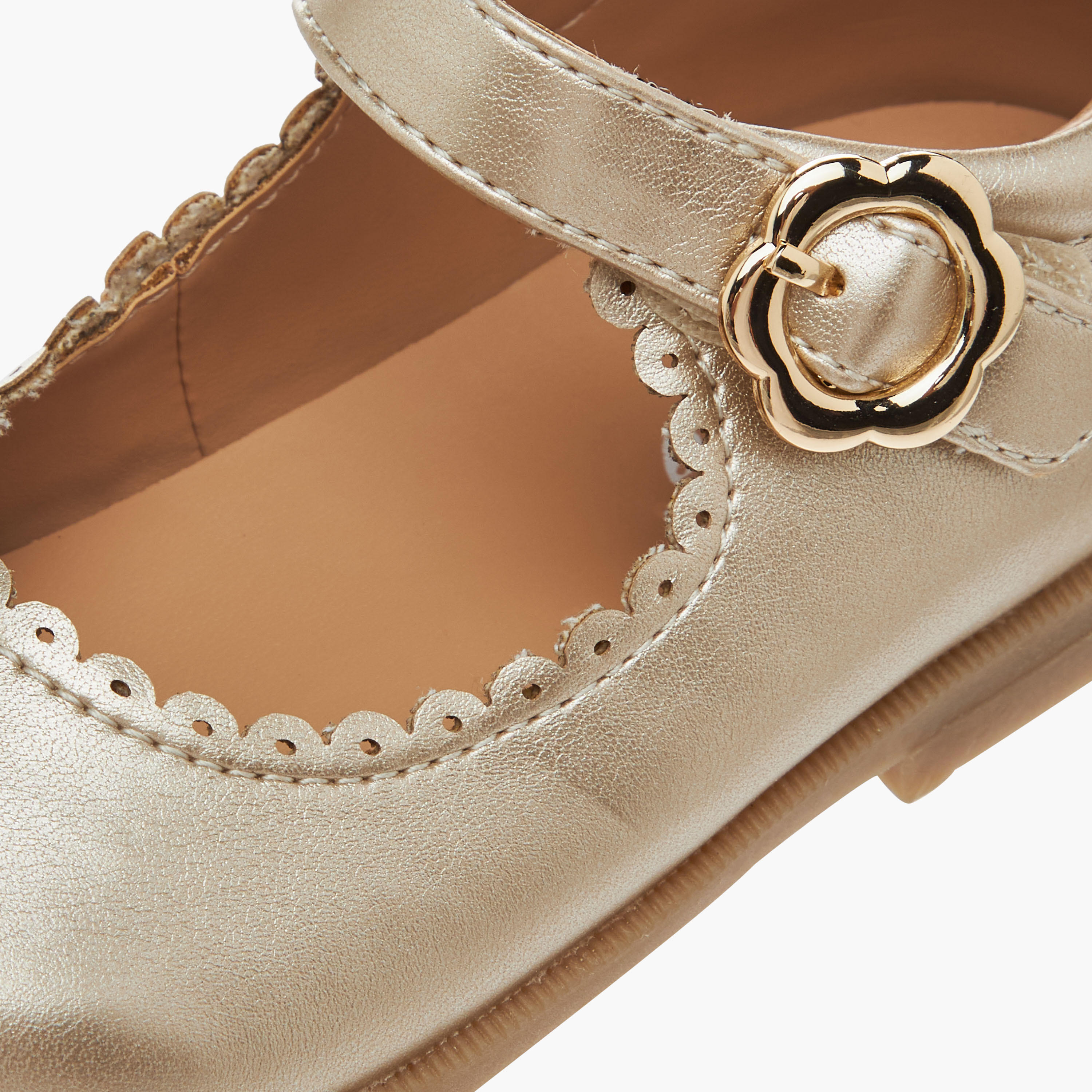Barefeet Scallop Detail Mary Jane Shoes with Hook and Loop Closure-girls-shoes-maryjanes-image-6