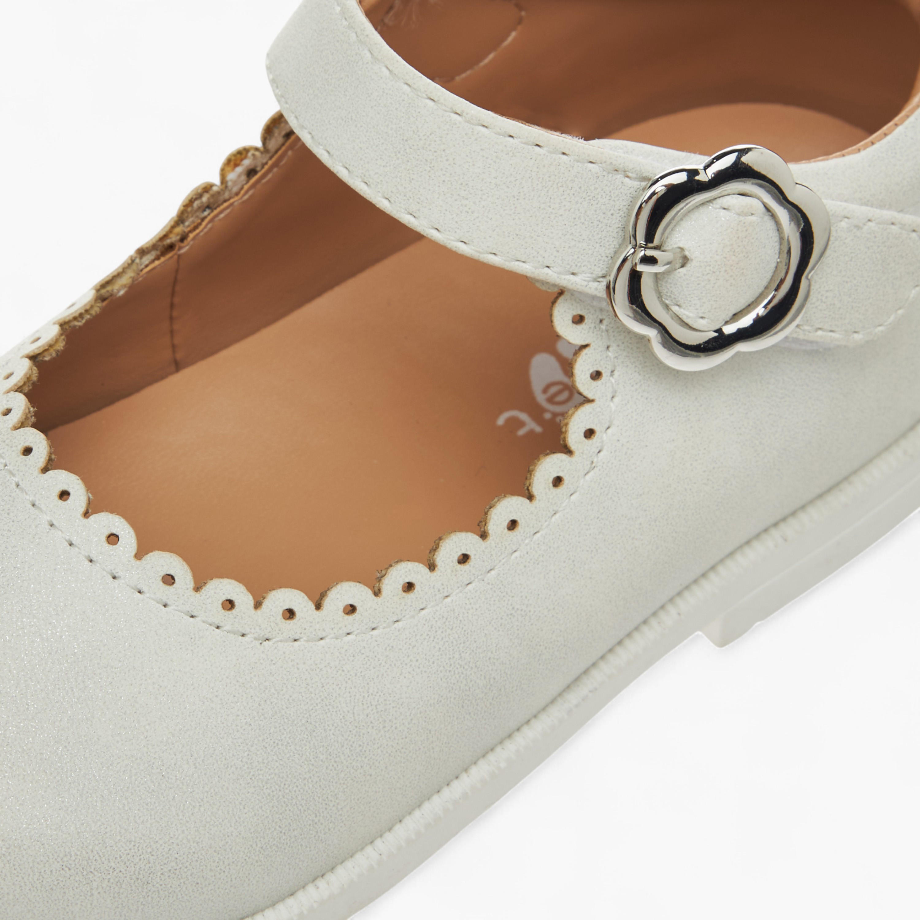 Barefeet Scallop Detail Mary Jane Shoes with Hook and Loop Closure-girls-shoes-maryjanes-image-6