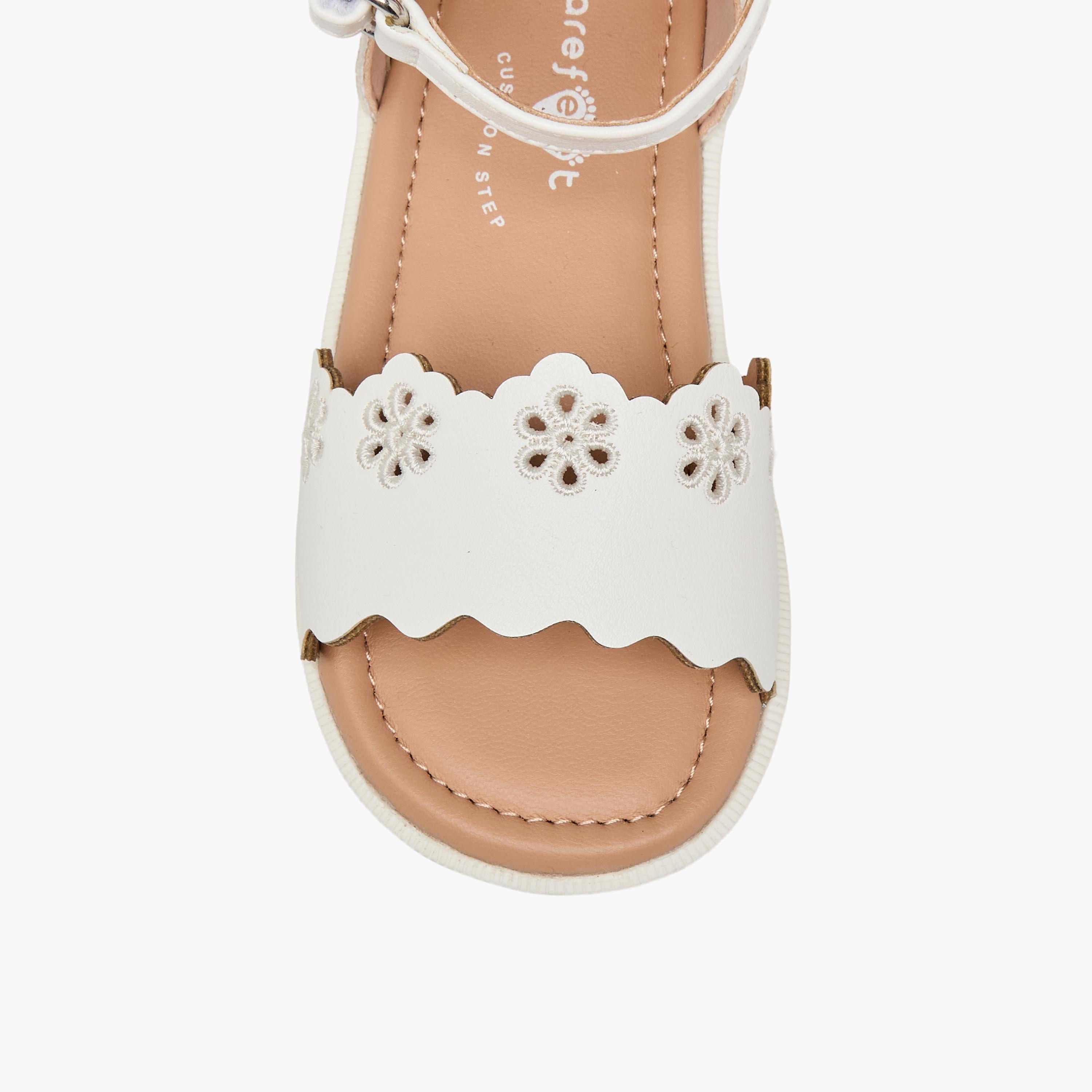 Barefeet Girls Scalloped Detail Hook & Loop Sandals-girls-shoes-sandals-image-3