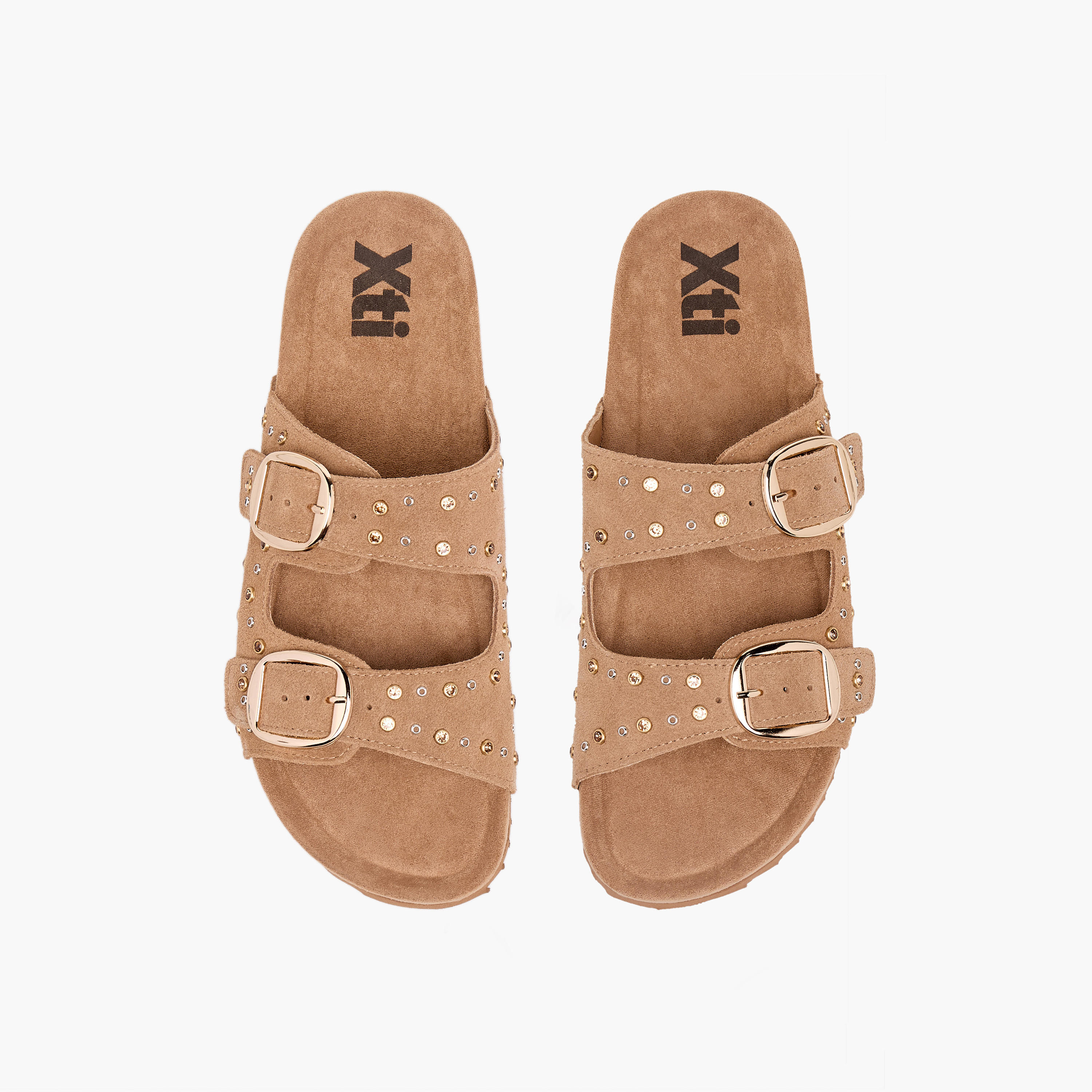 صندل جلد مزين للنساء من إكس تي آي-women-shoes-flats-sandals-image-1