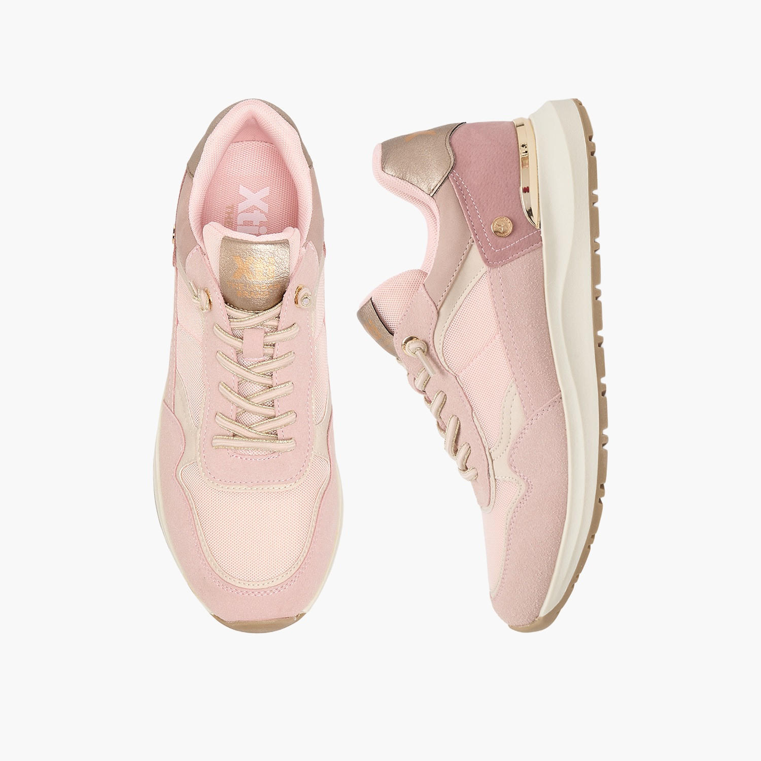 XTI Women Textured Ankle Sneakers-women-shoes-sneakers-image-1