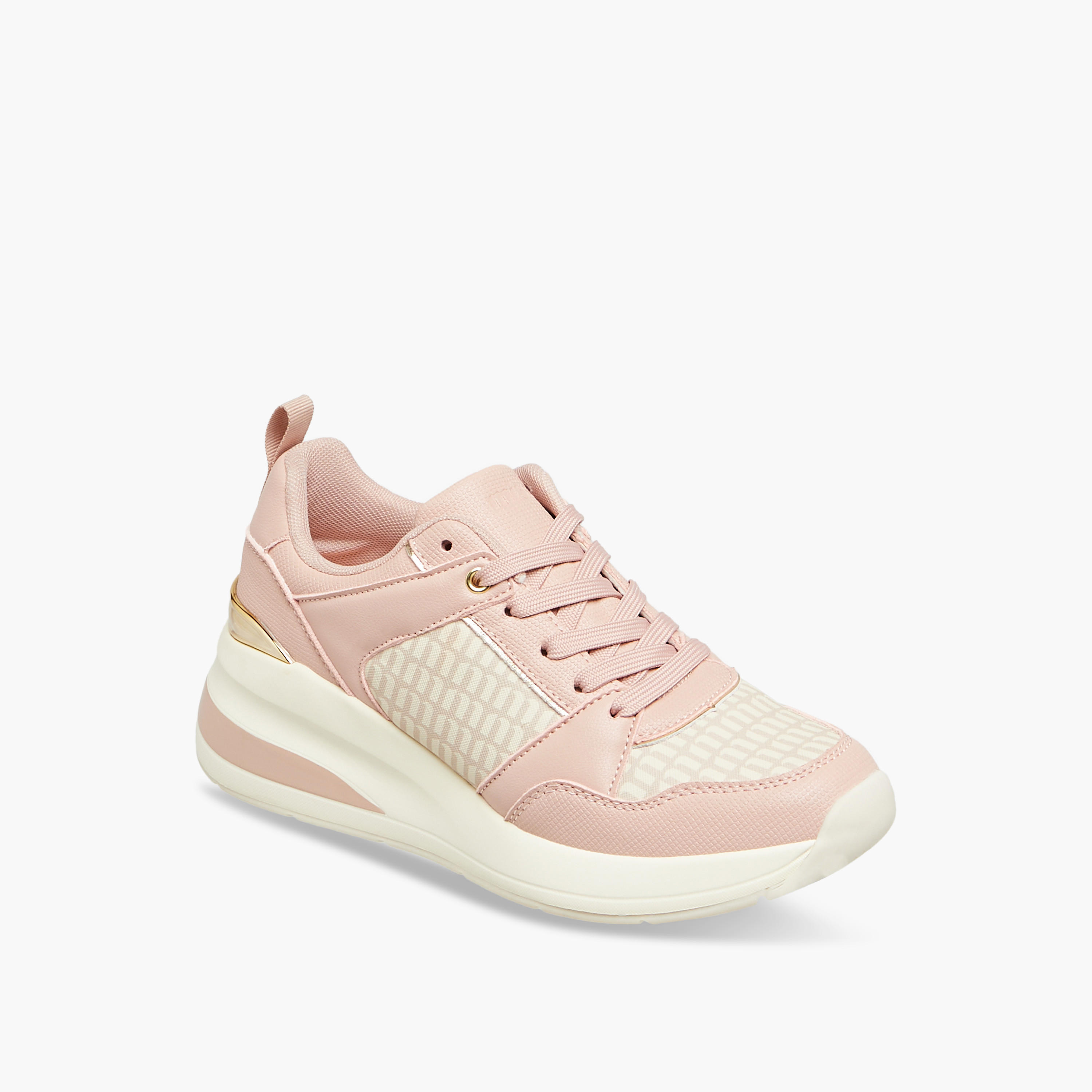Missy Monogram Print Sneakers with Lace-Up Closure-women-shoes-sneakers-image-2