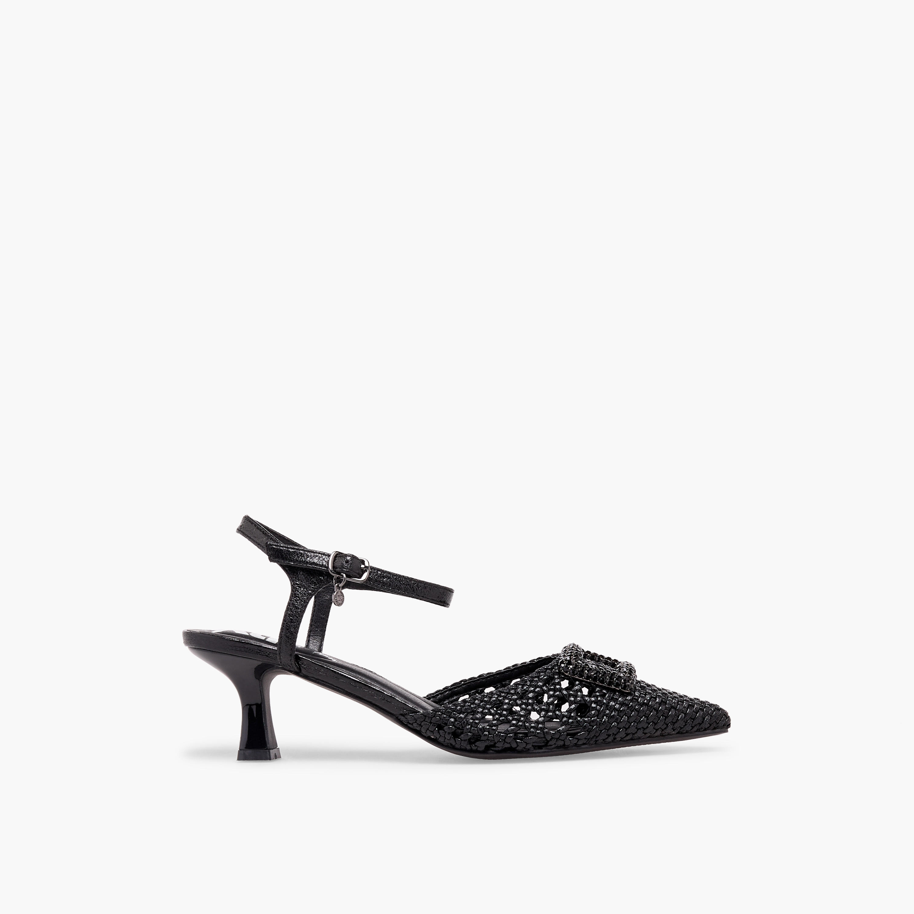 حذاء بكعب صغير بارز الملمس للنساء من إكس تي آي-women-shoes-heels-image-3