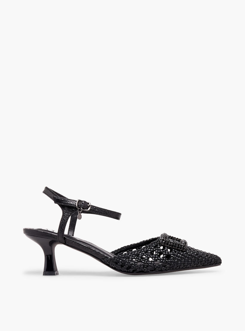 حذاء بكعب صغير بارز الملمس للنساء من إكس تي آي-women-shoes-heels-image-3