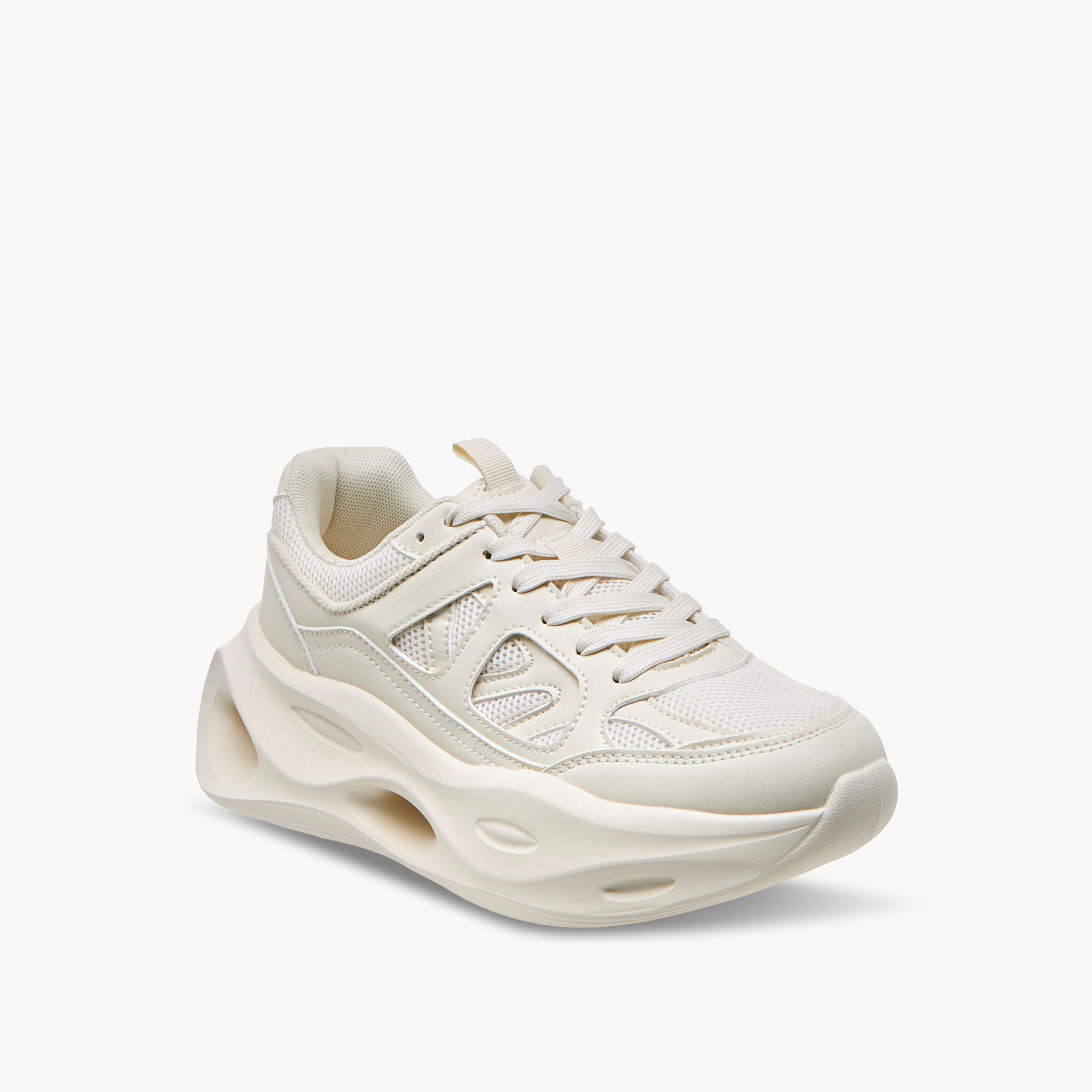 Missy Panelled Sneakers with Lace-Up Closure-women-shoes-sneakers-image-2
