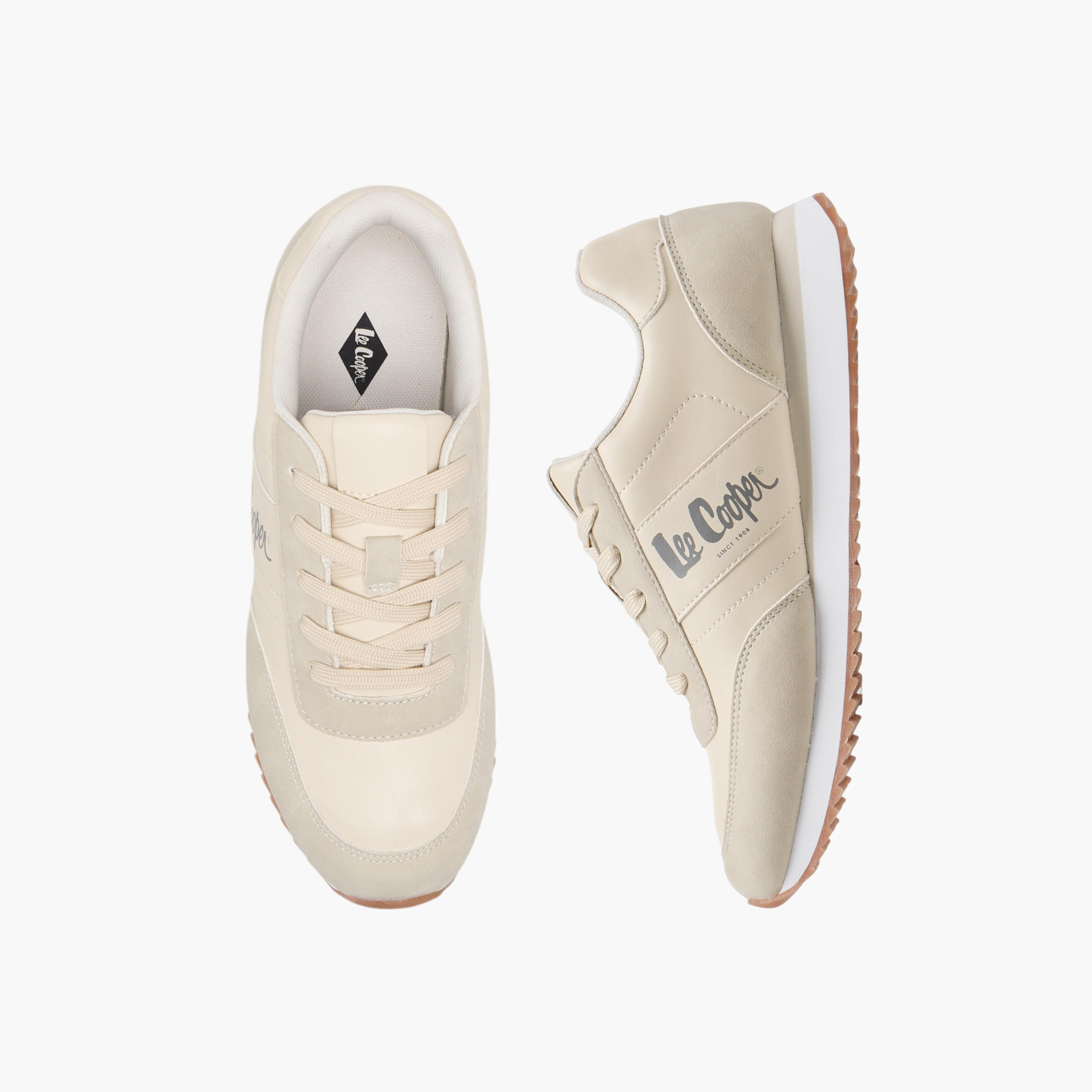 Lee Cooper Women's Panelled Lace-Up Sneakers-women-shoes-sneakers-image-1