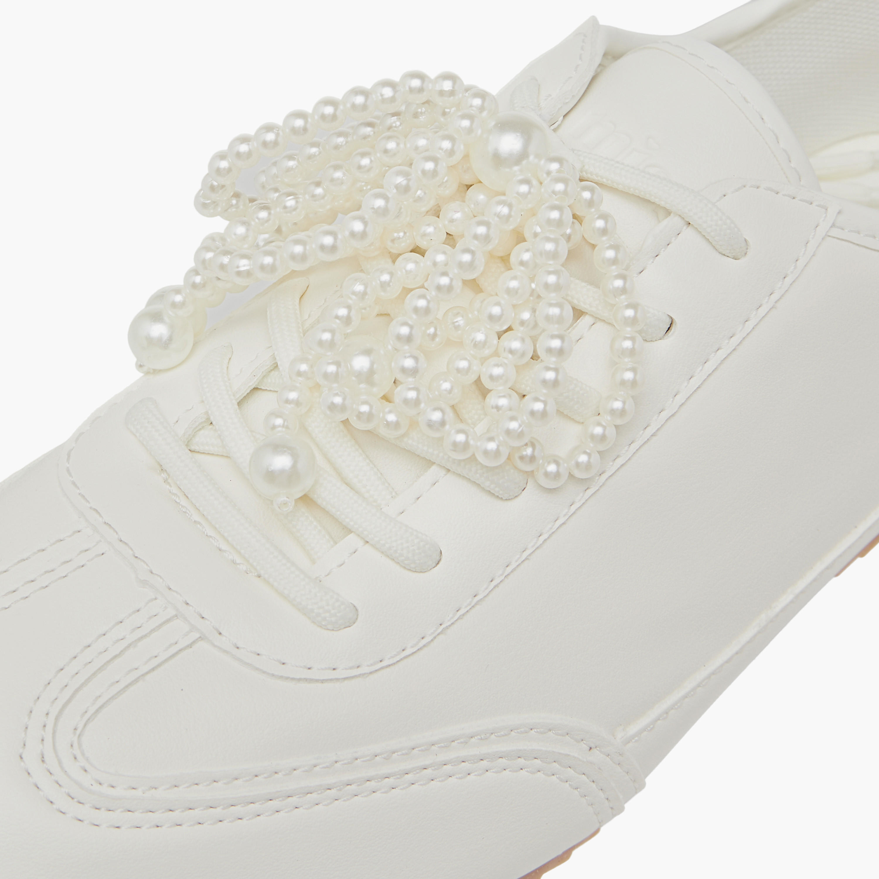 Missy Pearl Embellished Sneakers with Lace-Up Closure-women-shoes-sneakers-image-4