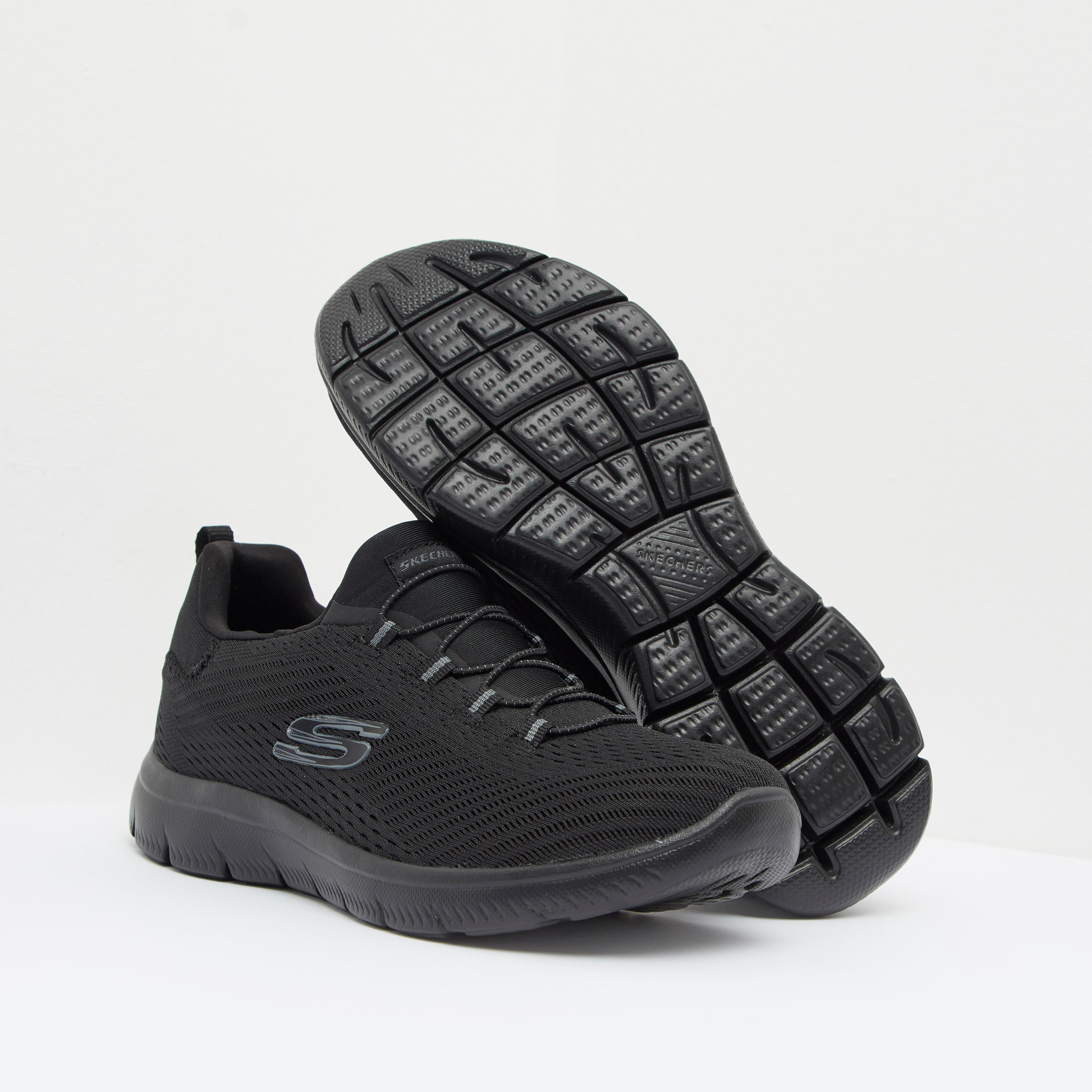 Skechers Women's Summits Slip-On Lace-Up Trainers - 149036-BBK-sports-women-shoes-image-4