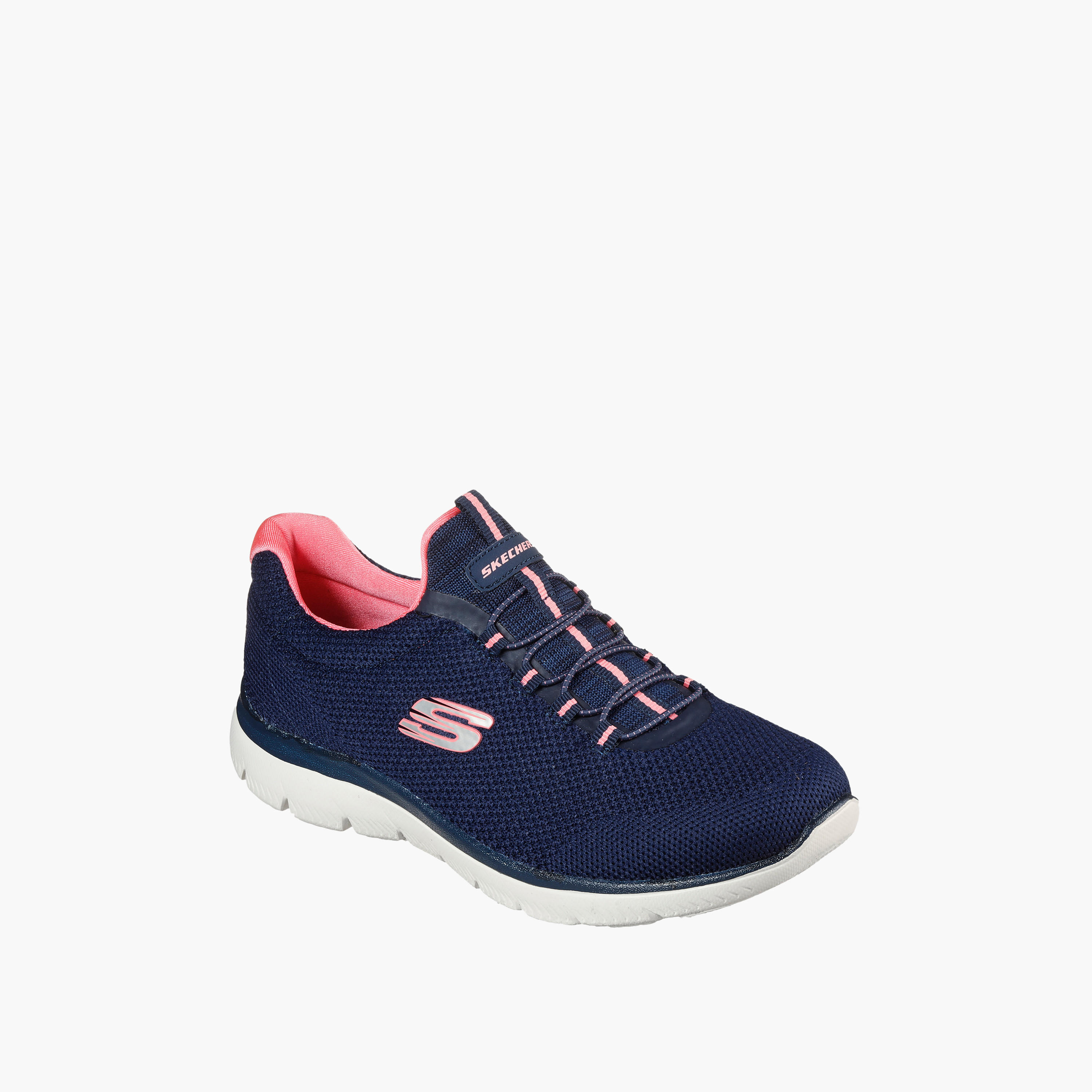Skechers Women's Summits Slip-On Lace-Up Trainers - 149206-NVPK-women-shoes-sneakers-image-1