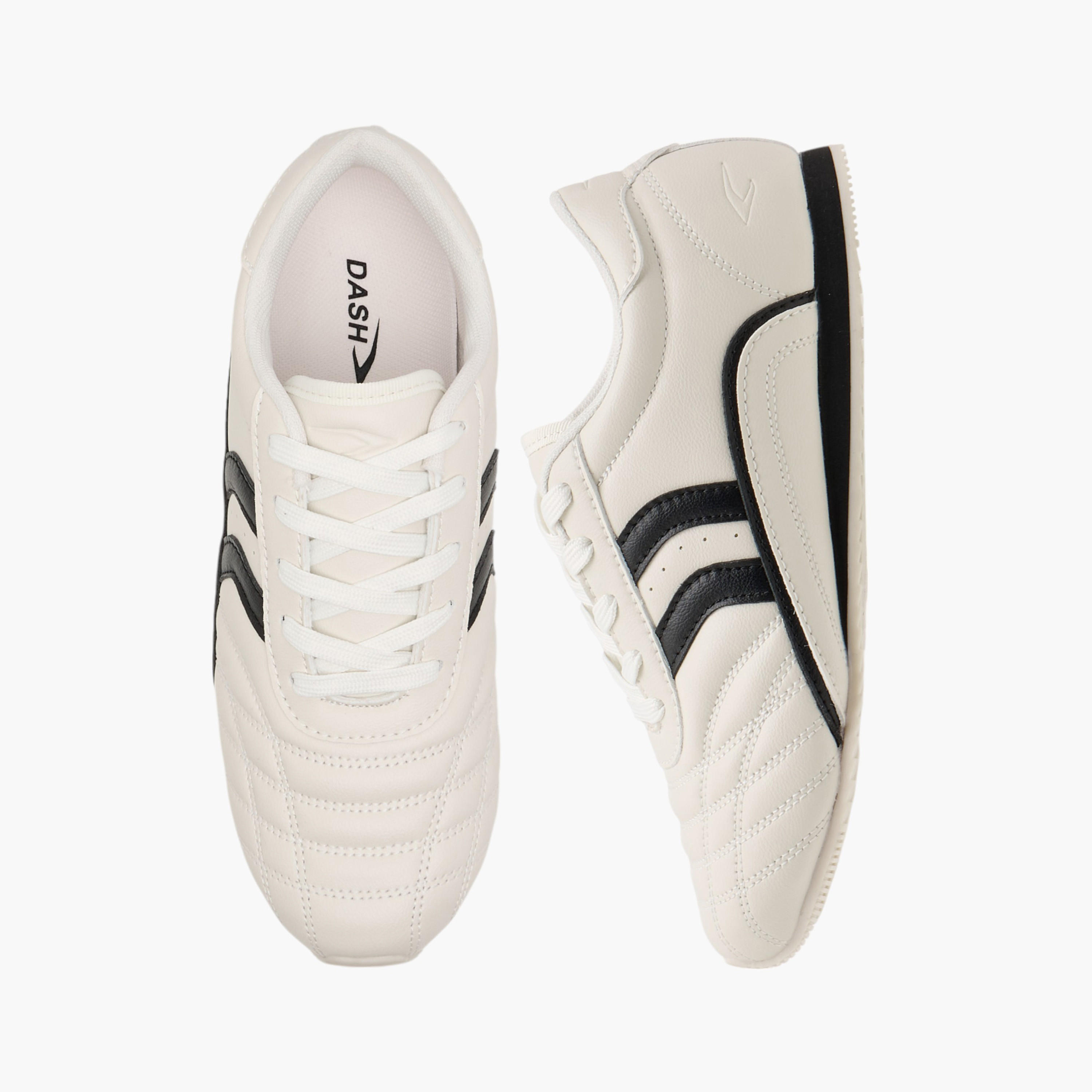 Dash Panelled Sneakers with Lace-Up Closure-women-shoes-sneakers-image-1