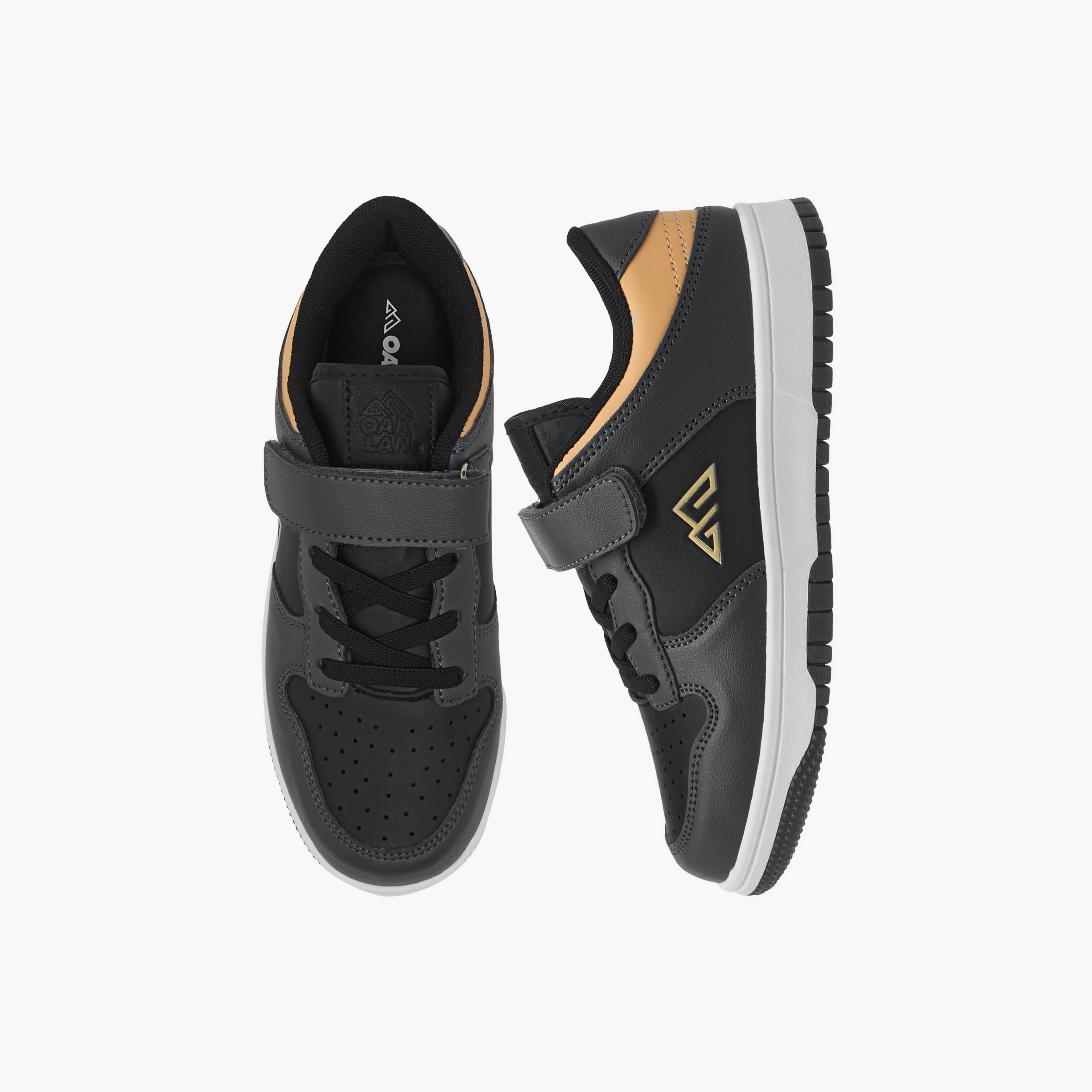 Oaklan by Shoexpress Kids Panelled Sneakers with Hook and Loop Closure-boys-shoes-schoolshoes-image-1