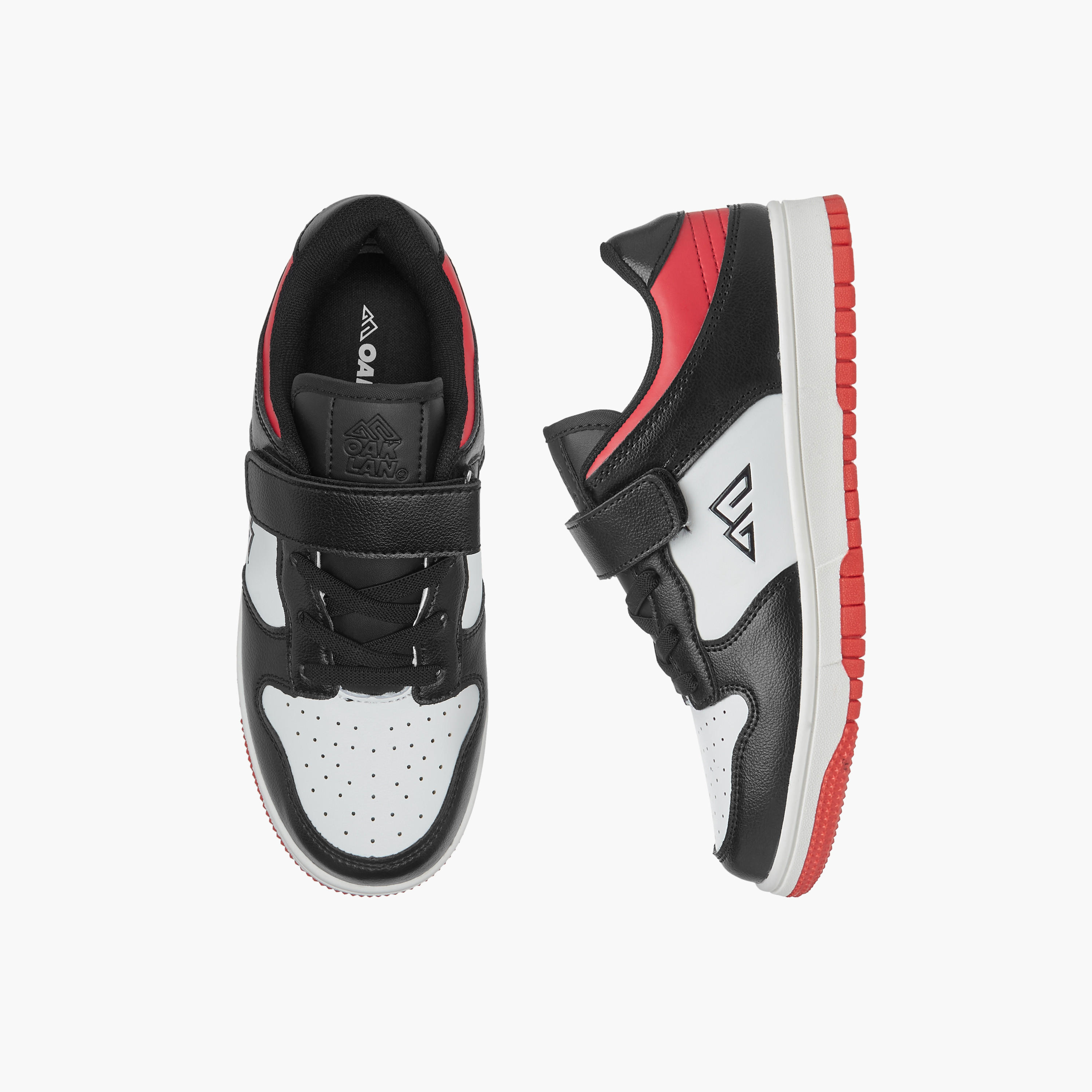 Oaklan by Shoexpress Kids Panelled Sneakers with Hook and Loop Closure-boys-shoes-sneakers-image-1