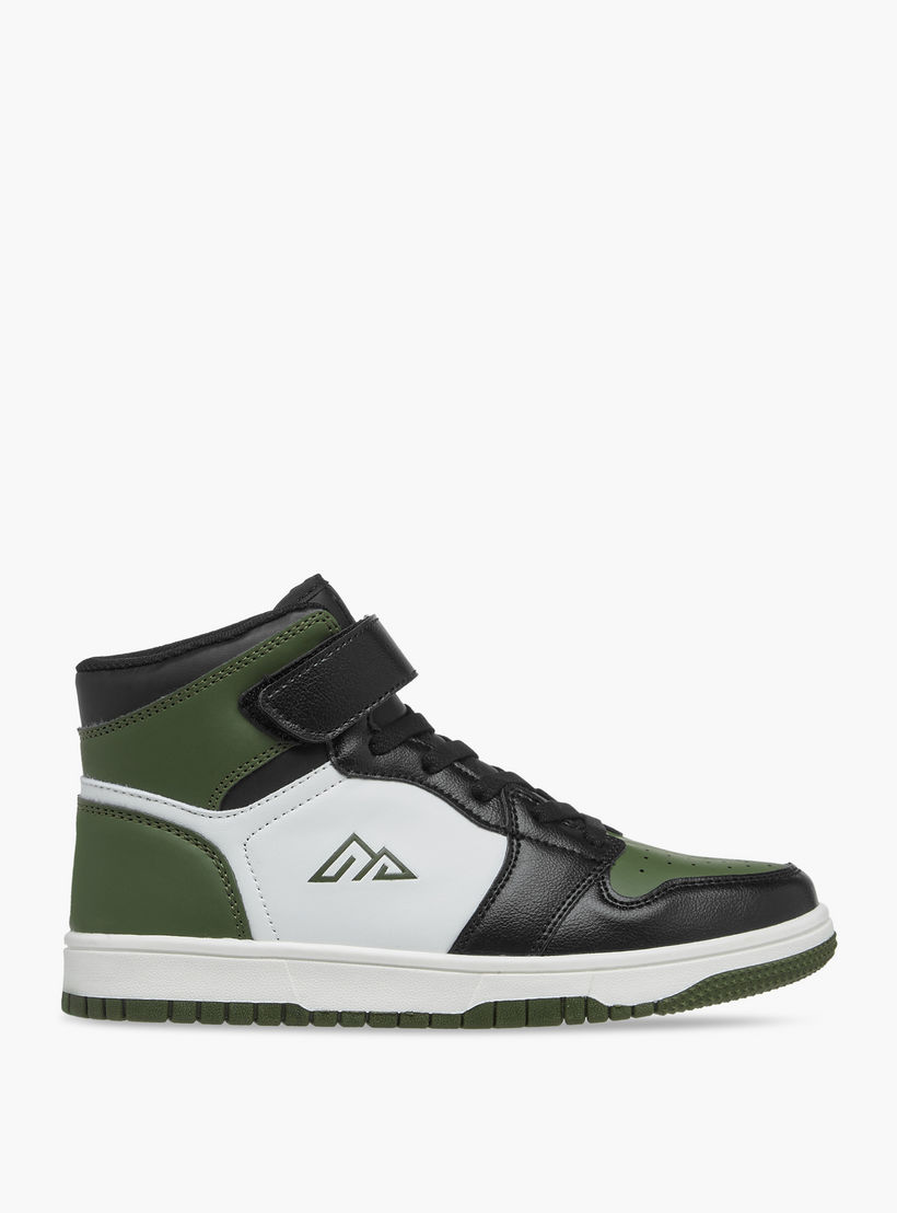 Oaklan by Shoexpress Boys' Panelled High Cut Sneakers with Hook and Loop Closure-boys-shoes-sneakers-image-3