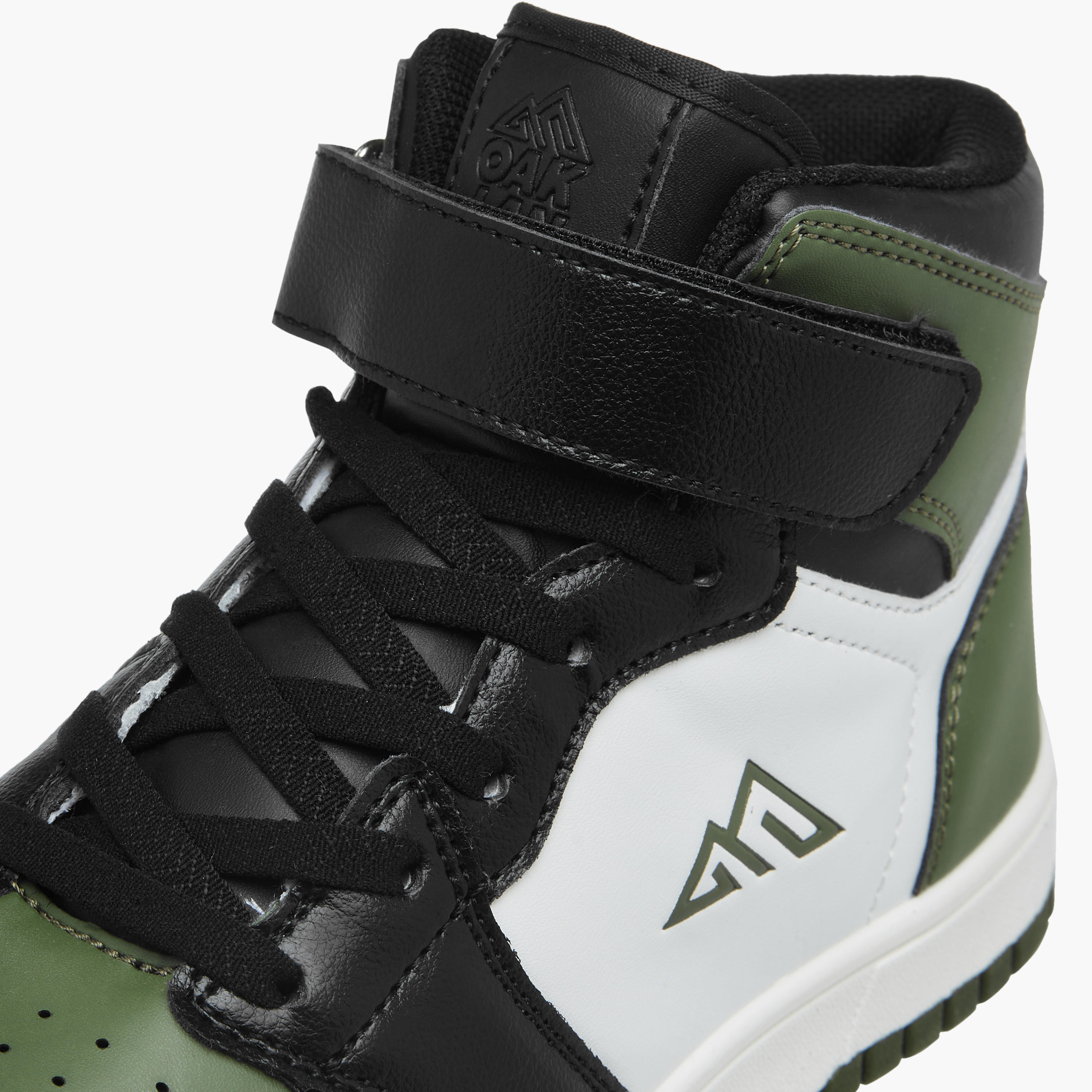 Oaklan by Shoexpress Boys' Panelled High Cut Sneakers with Hook and Loop Closure-boys-shoes-sneakers-image-4