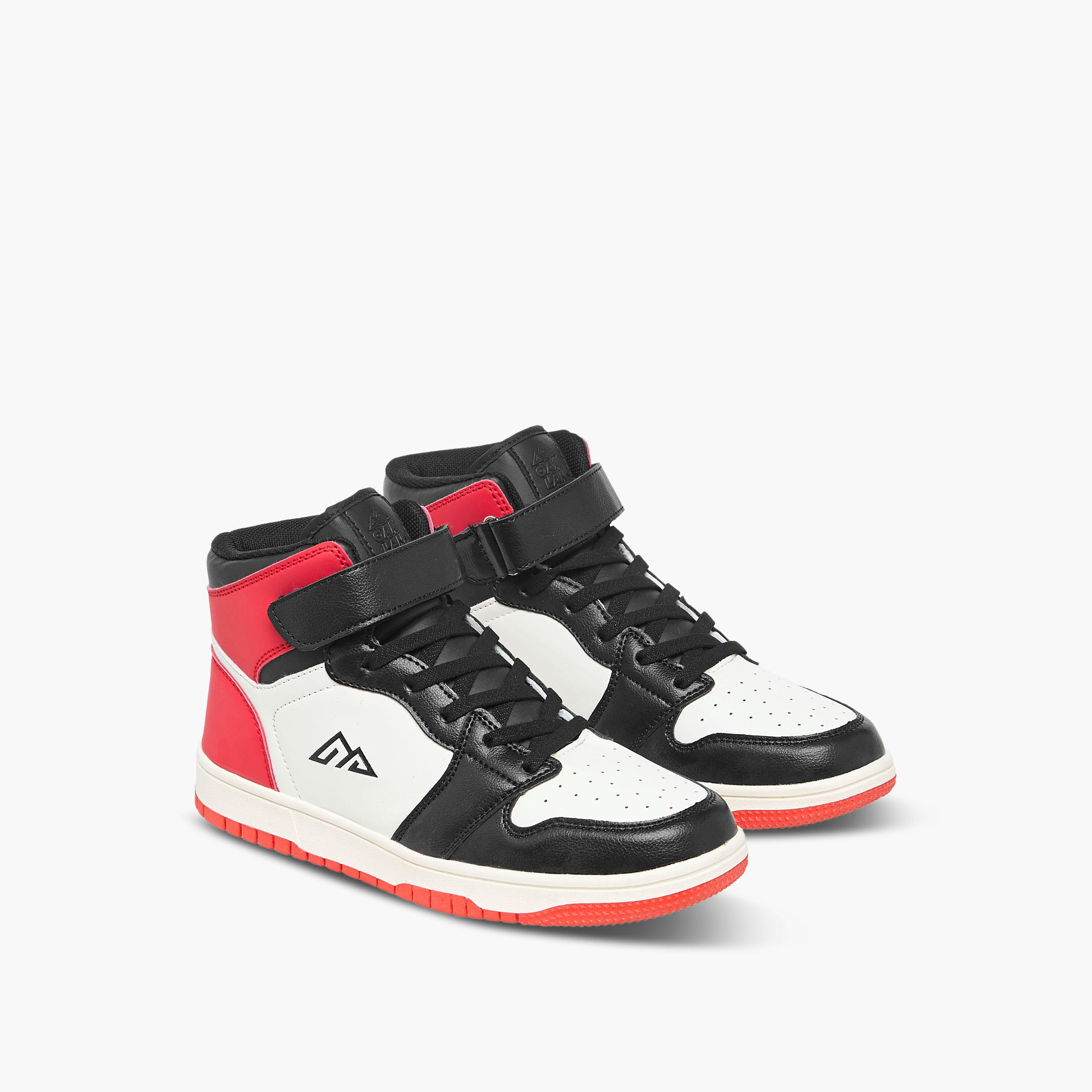 Oaklan by Shoexpress Kids Panelled High-Top Sneakers with Hook and Loop Closure-girls-shoes-sneakers-image-1