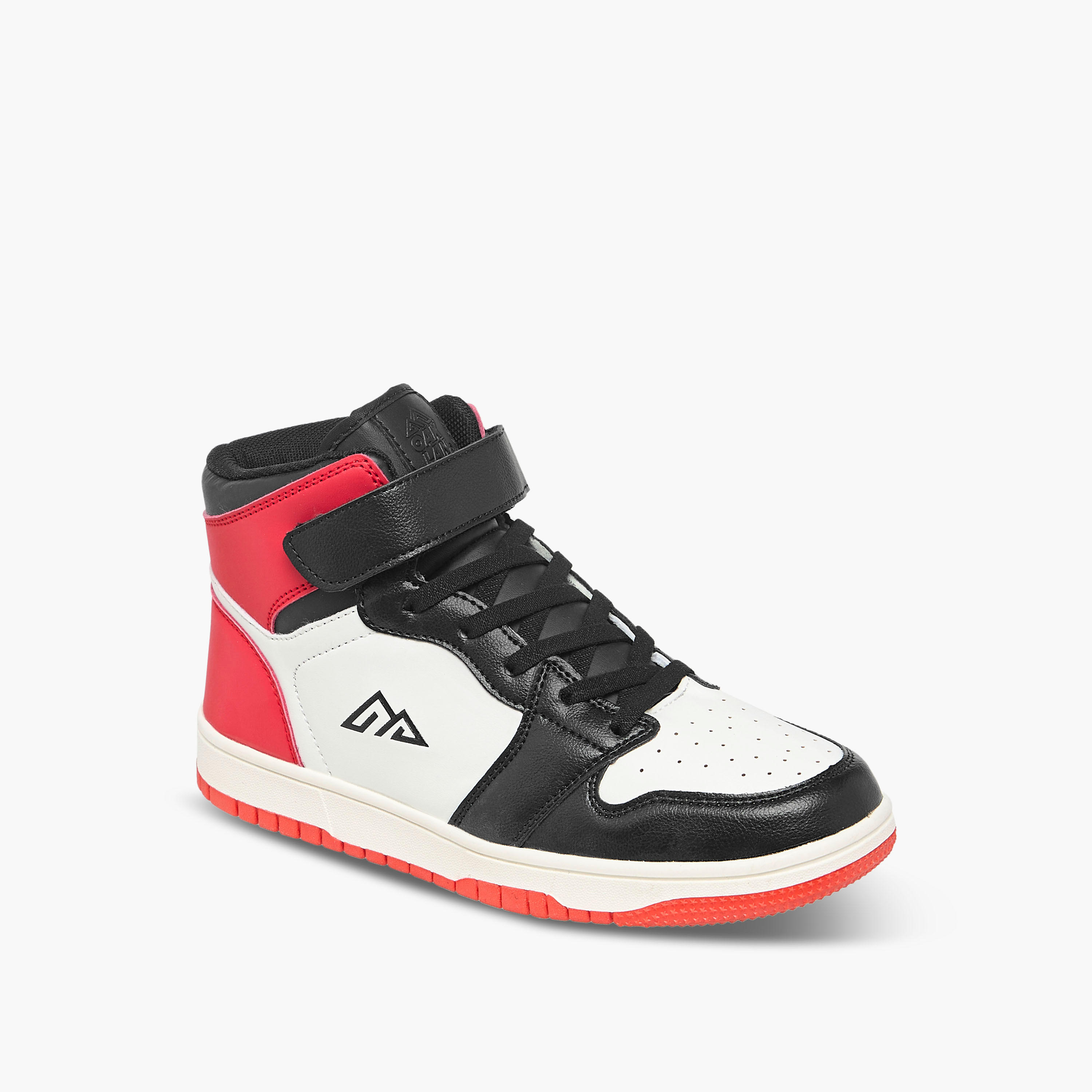 Oaklan by Shoexpress Kids Panelled High-Top Sneakers with Hook and Loop Closure-girls-shoes-sneakers-image-2