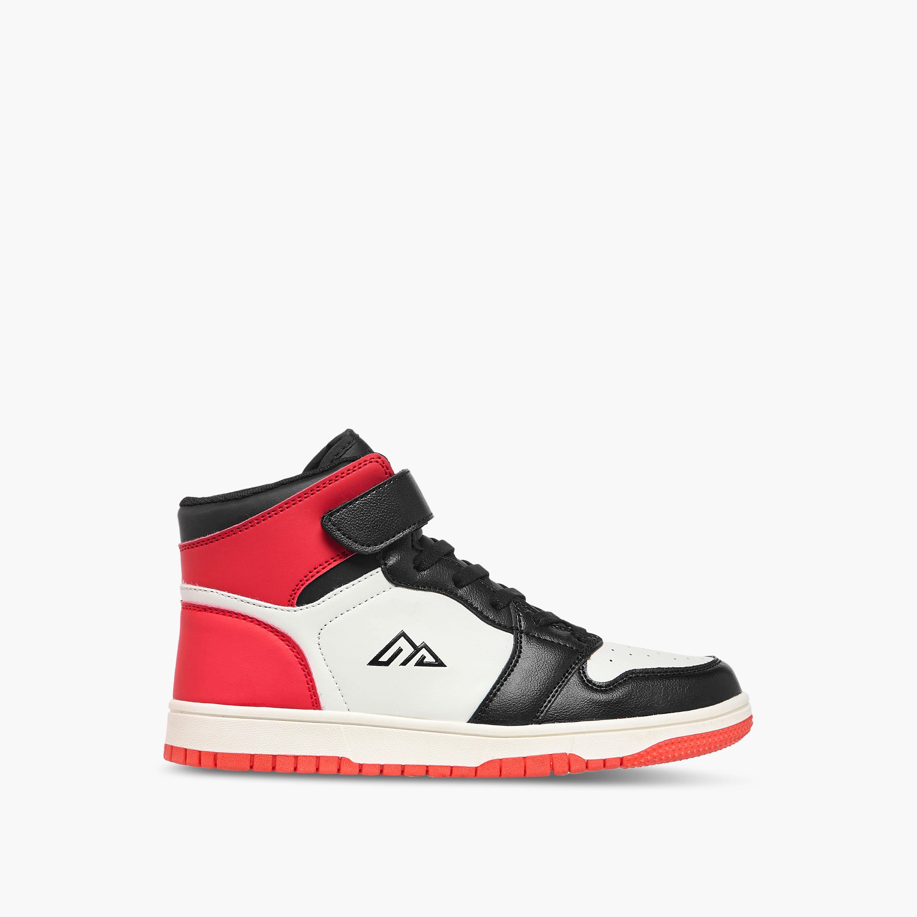 Oaklan by Shoexpress Kids Panelled High-Top Sneakers with Hook and Loop Closure-girls-shoes-sneakers-image-3