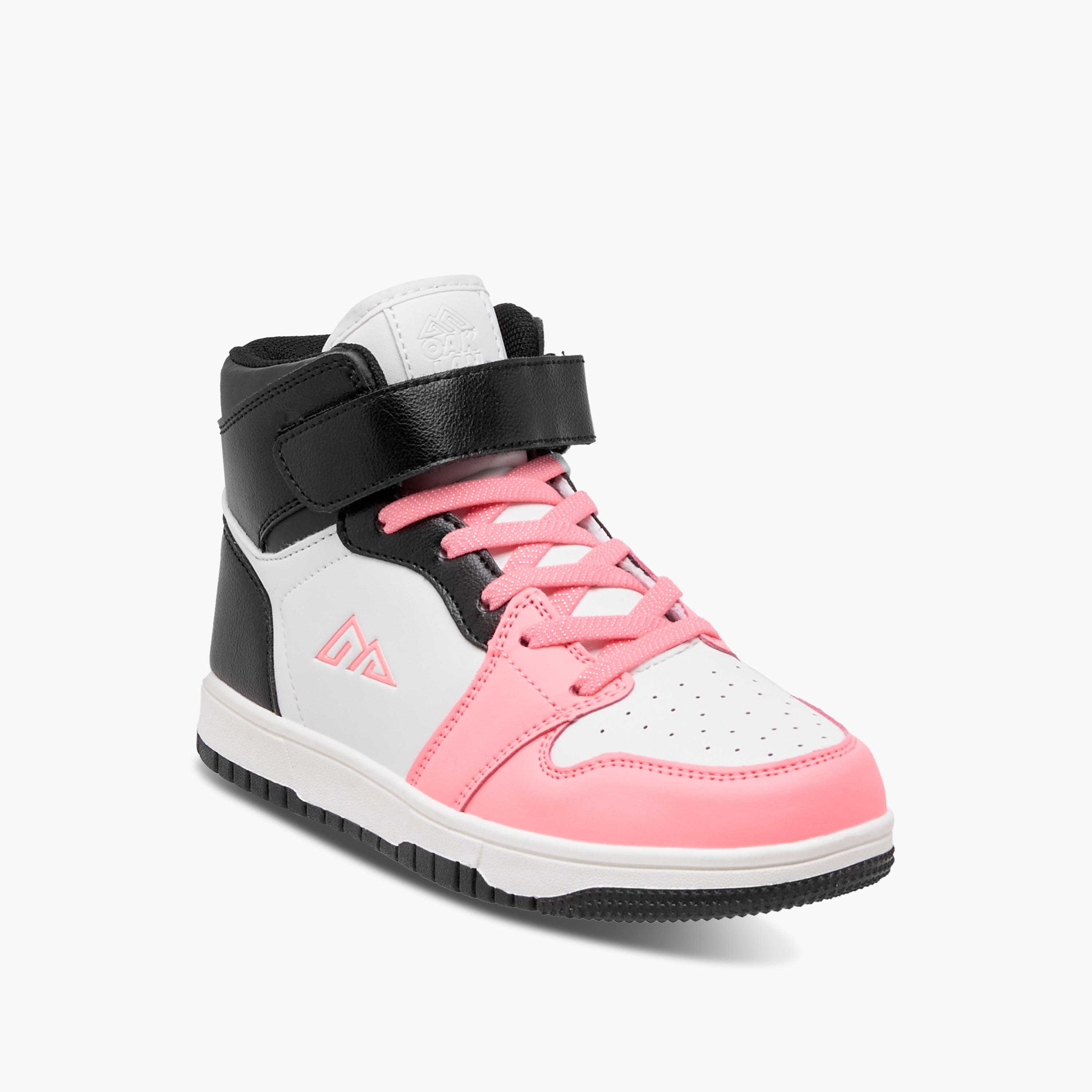 Oaklan by Shoexpress Panelled High Top Sneakers with Hook and Loop Closure-girls-shoes-sneakers-image-2