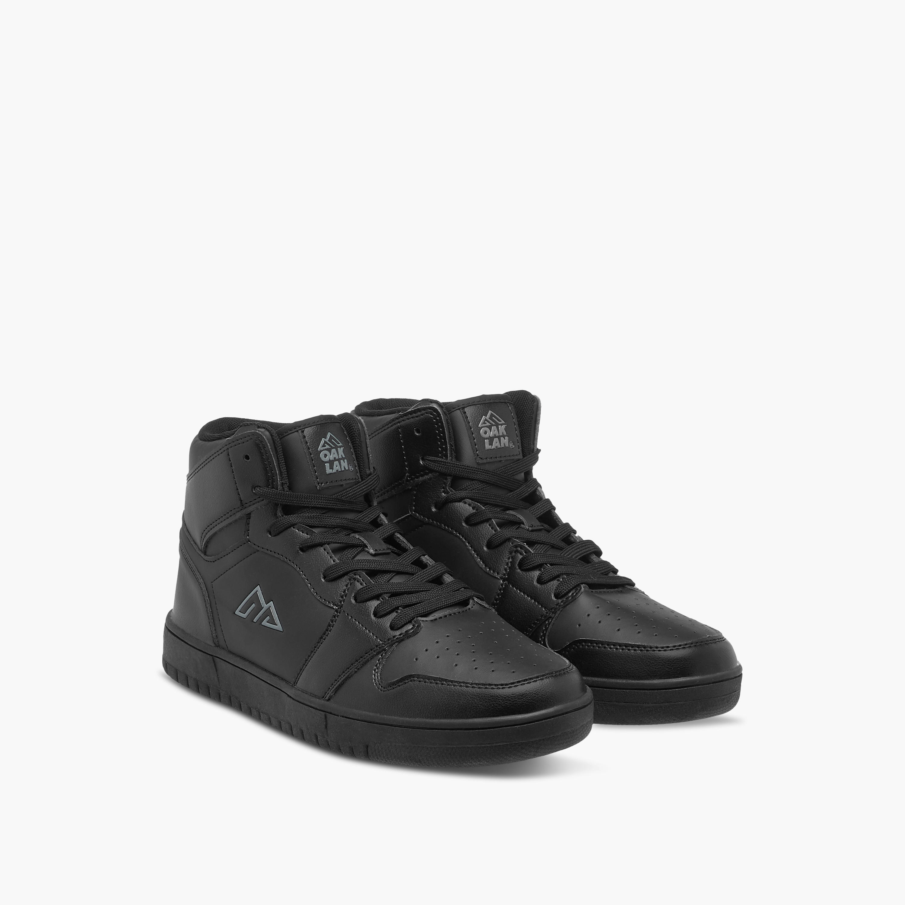 Oaklan by Shoexpress Panelled High Cut Sneakers with Lace-Up Closure-men-shoes-sneakers-image-1