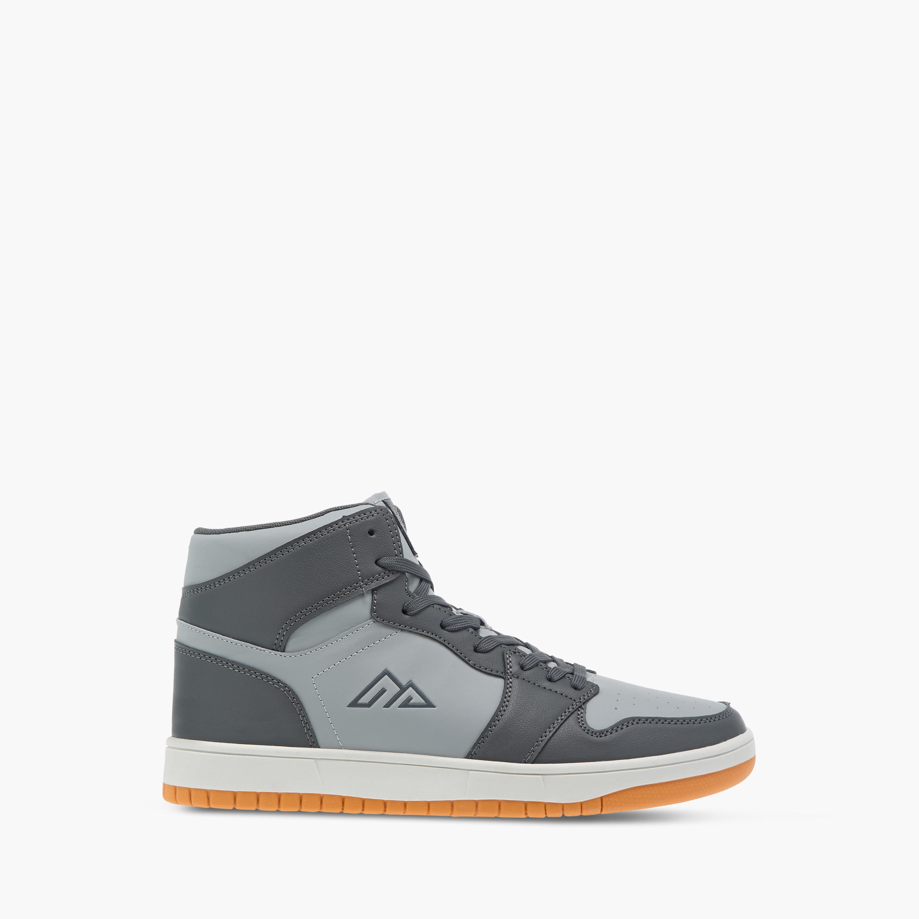 Oaklan by Shoexpress Panelled High Cut Sneakers with Lace-Up Closure-men-shoes-sneakers-image-3
