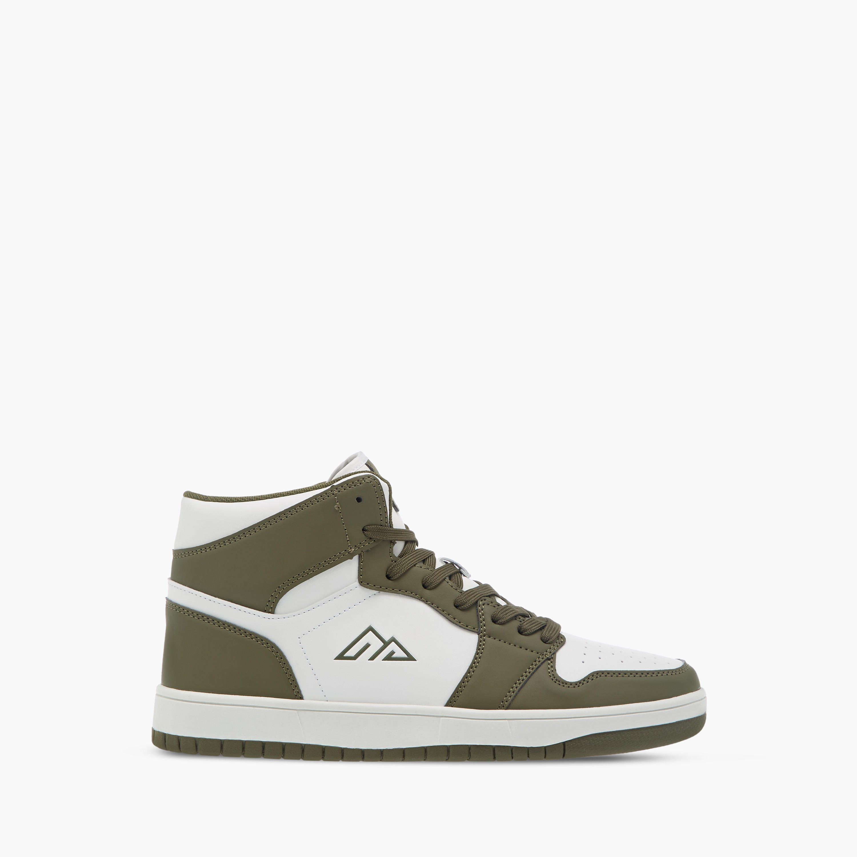 حذاء سنيكرز بألواح ورقبة مرتفعة ورباط إغلاق من أوكلانمن شو إكسبريس-men-shoes-sneakers-image-3