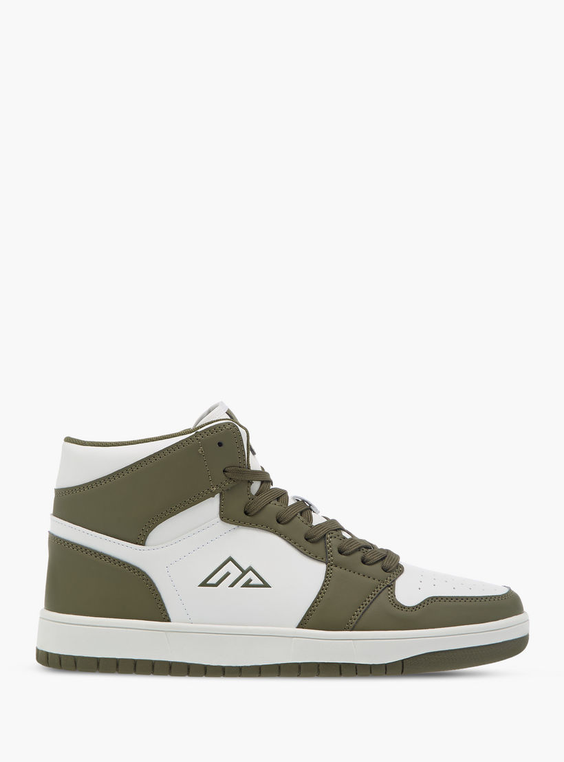 حذاء سنيكرز بألواح ورقبة مرتفعة ورباط إغلاق من أوكلانمن شو إكسبريس-men-shoes-sneakers-image-3