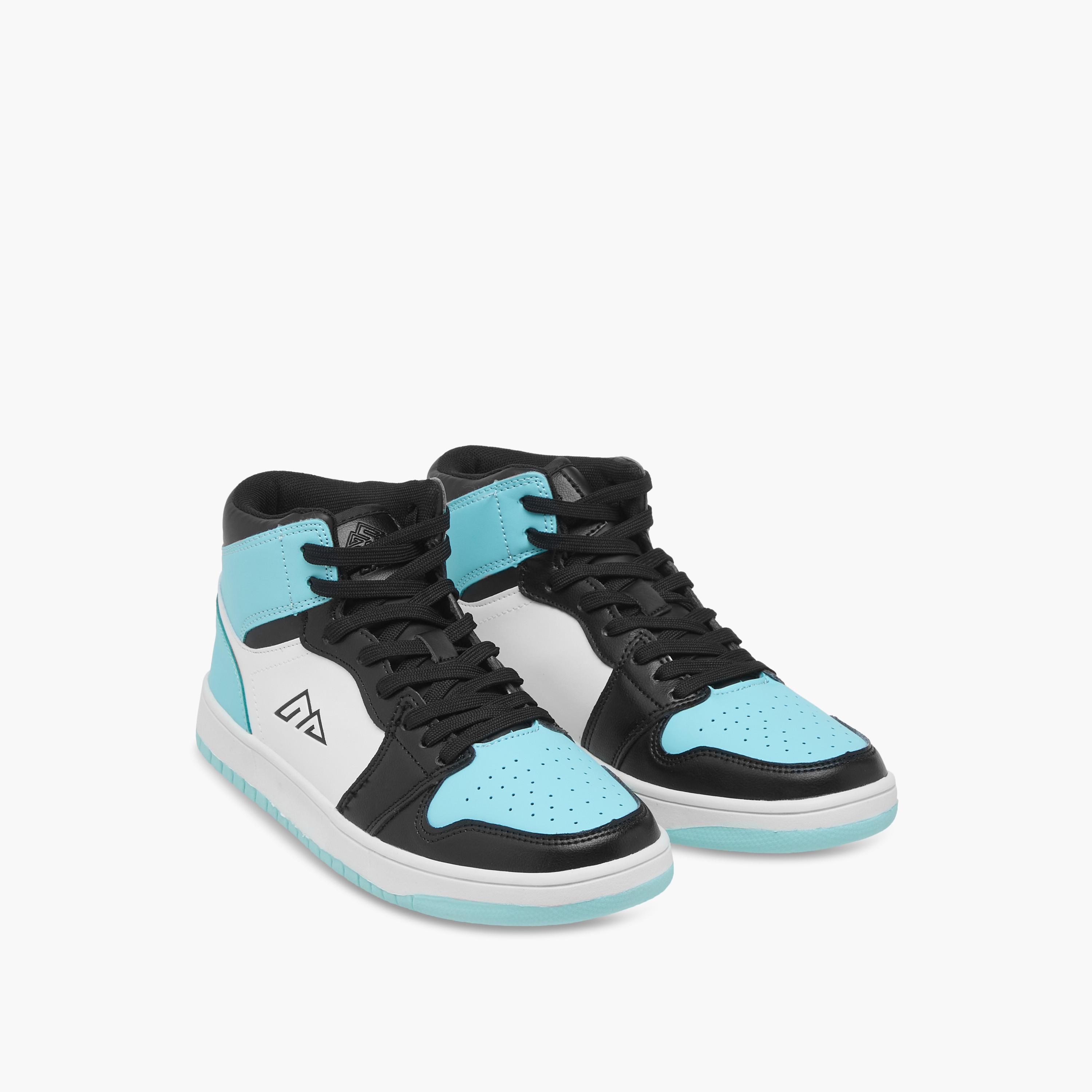 حذاء سنيكرز قوالب ملونة برقبة عالية ورباط إغلاق من أوكلان من شو إكسبرس-women-shoes-sneakers-image-1