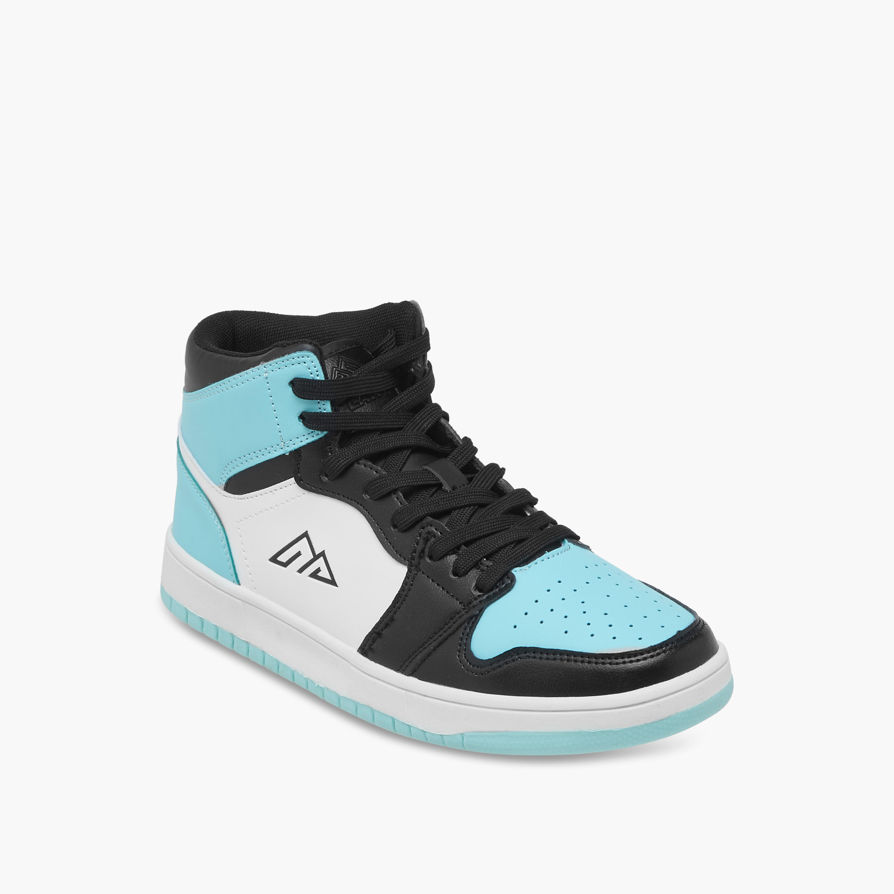 حذاء سنيكرز قوالب ملونة برقبة عالية ورباط إغلاق من أوكلان من شو إكسبرس-women-shoes-sneakers-image-2