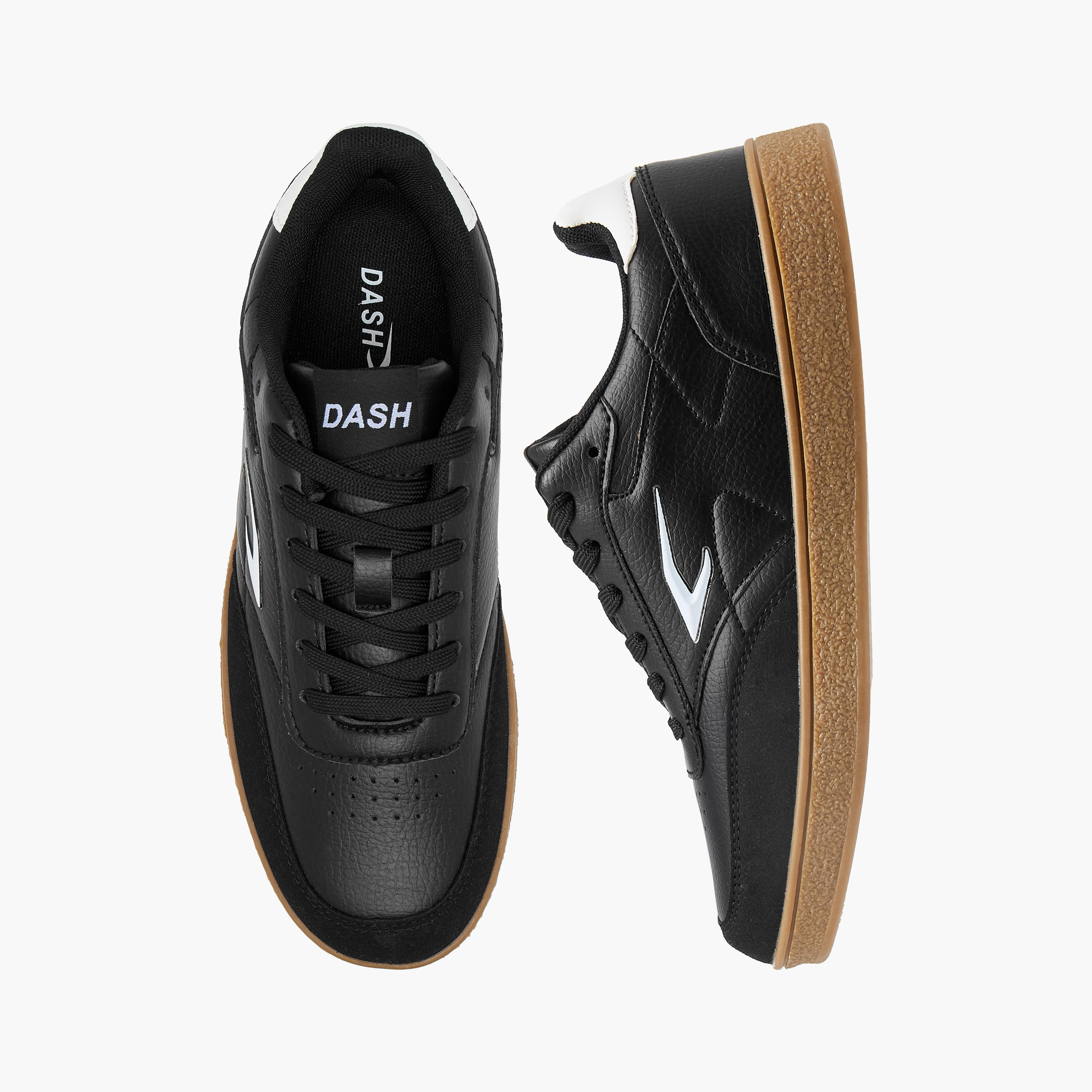 Dash Panelled Sneakers with Lace-Up Closure-women-shoes-sneakers-image-1