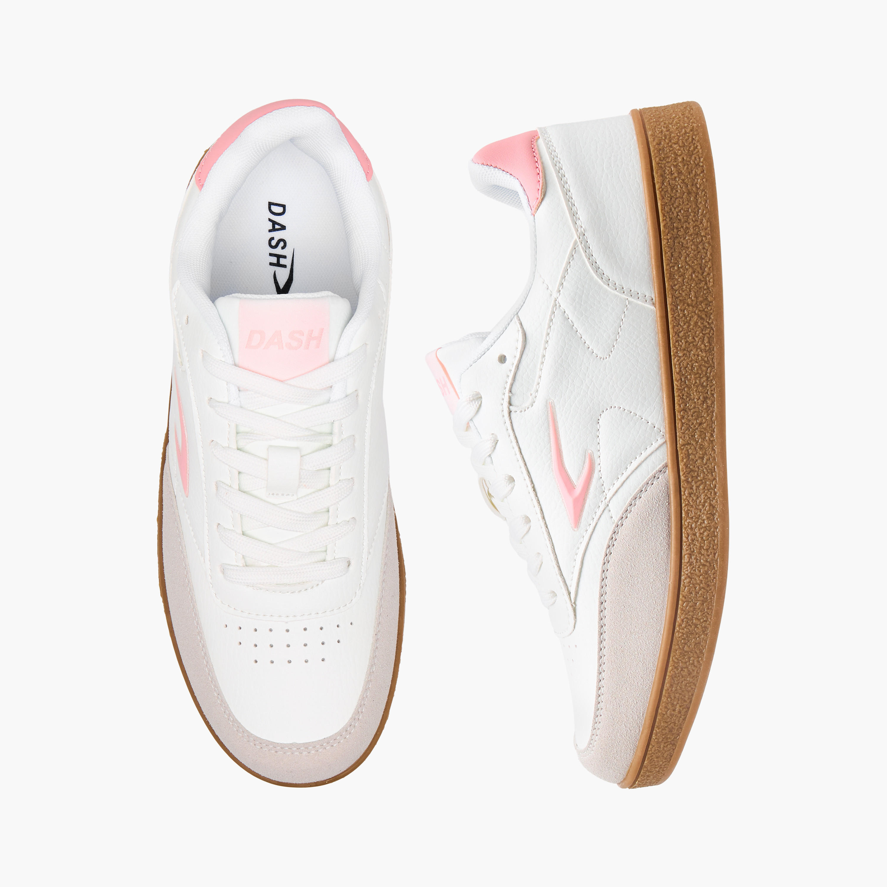 Dash Panelled Sneakers with Lace-Up Closure-women-shoes-sneakers-image-1