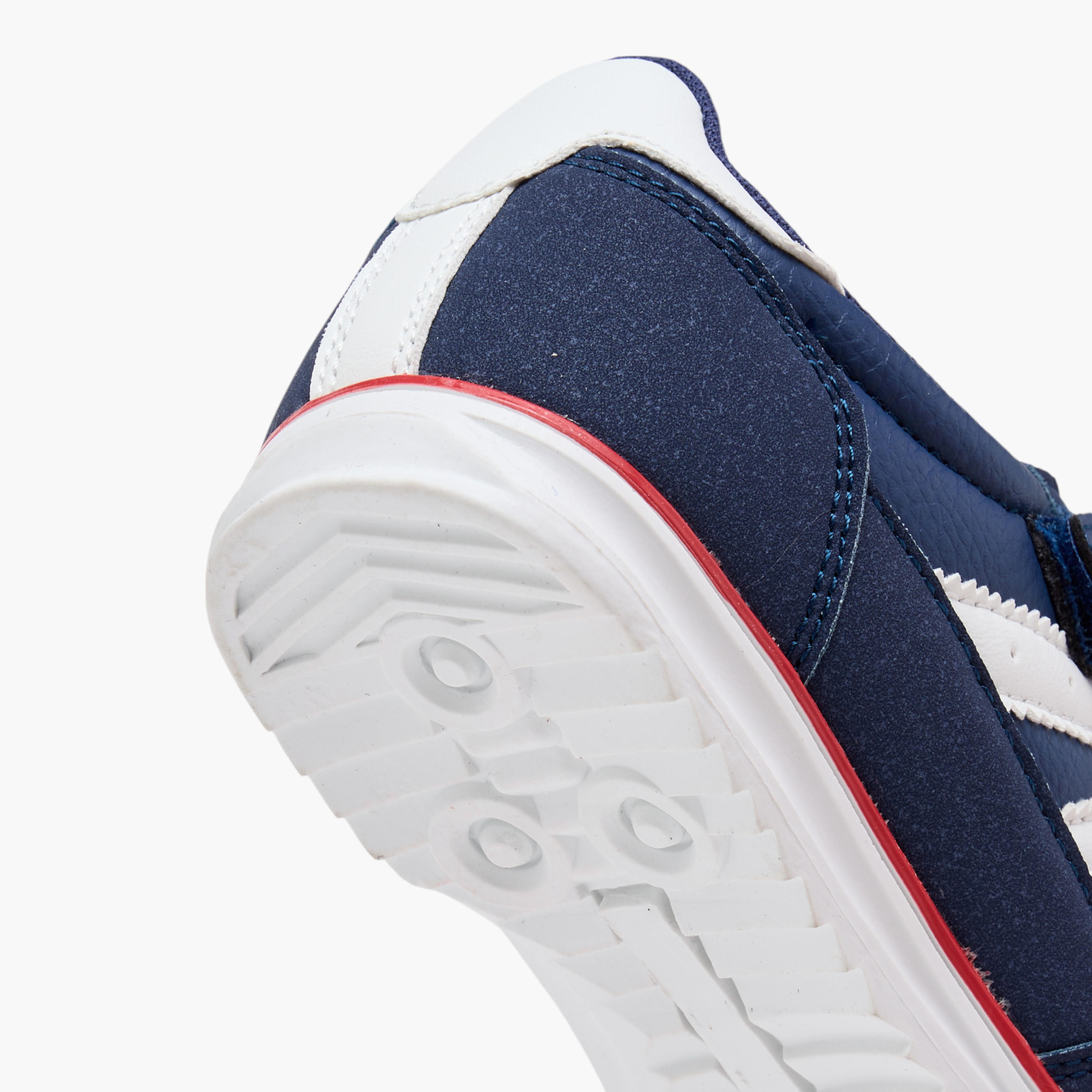 Dash Panelled Sneakers with Hook and Loop Closure-boys-shoes-sneakers-image-5
