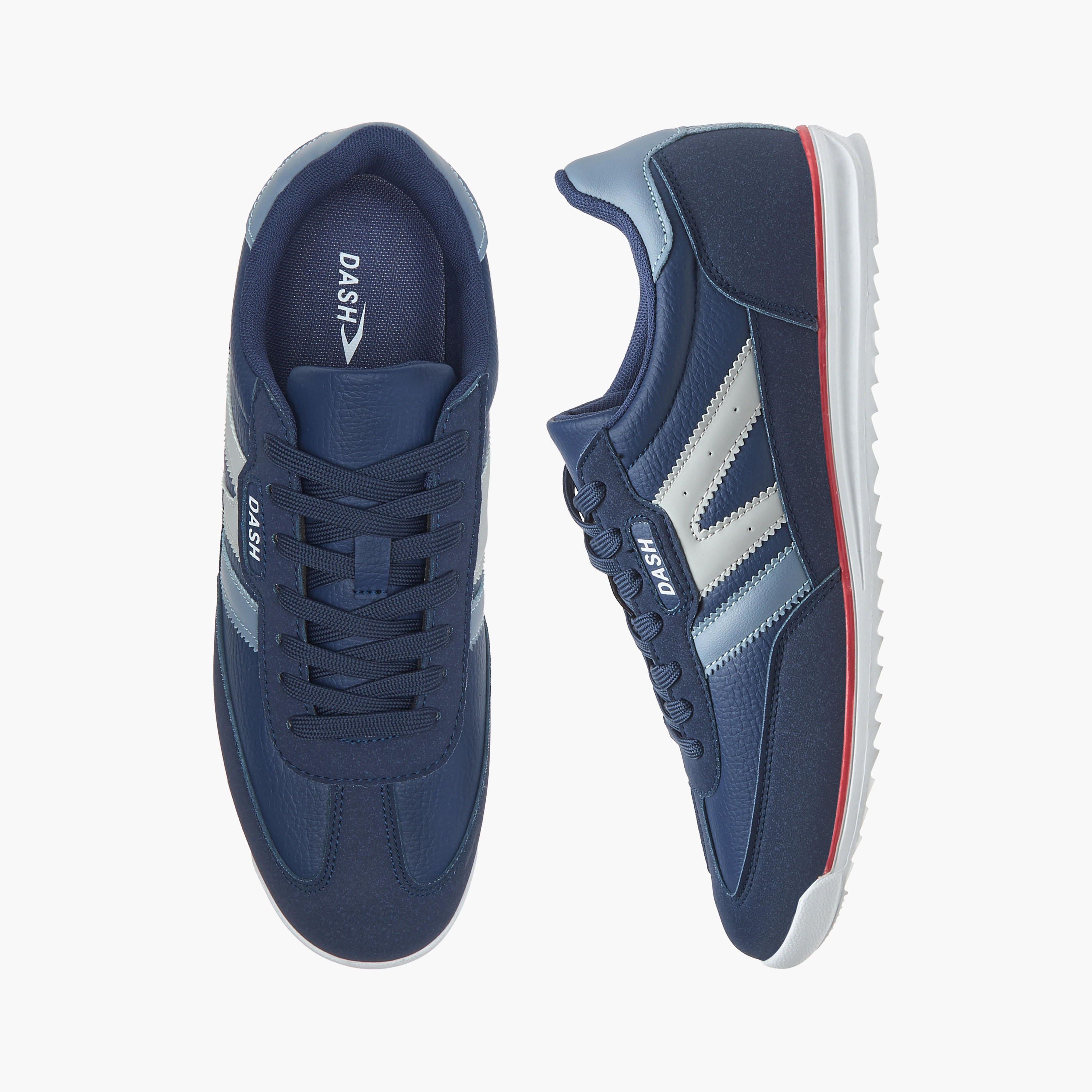 Dash Logo Detail Sneakers with Lace-Up Closure-men-shoes-sneakers-image-1