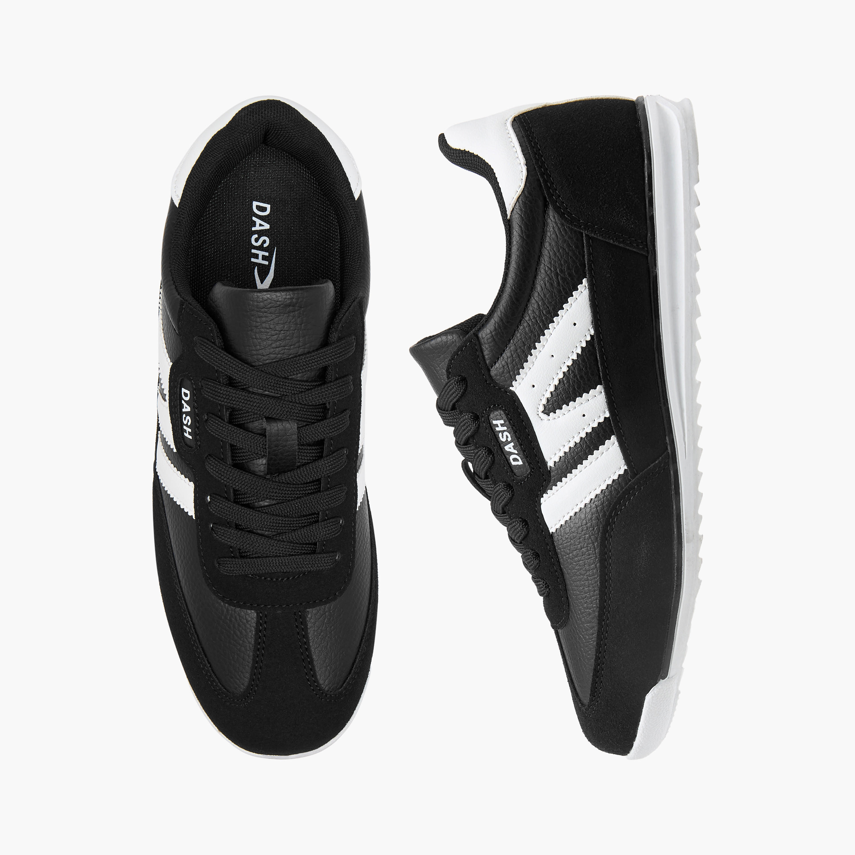 Dash Panelled Sneakers with Lace-Up Closure-women-shoes-sneakers-image-1
