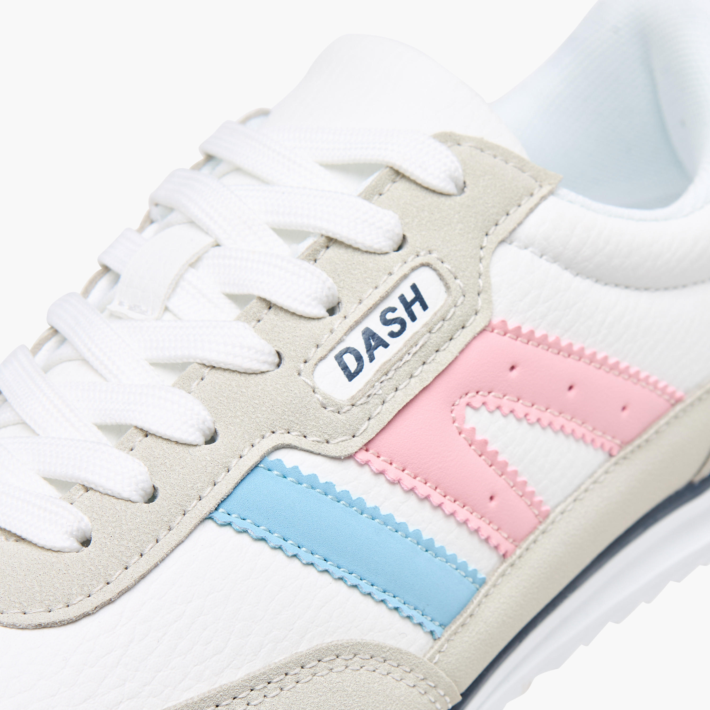 Dash Panelled Sneakers with Lace-Up Closure-women-shoes-sneakers-image-4