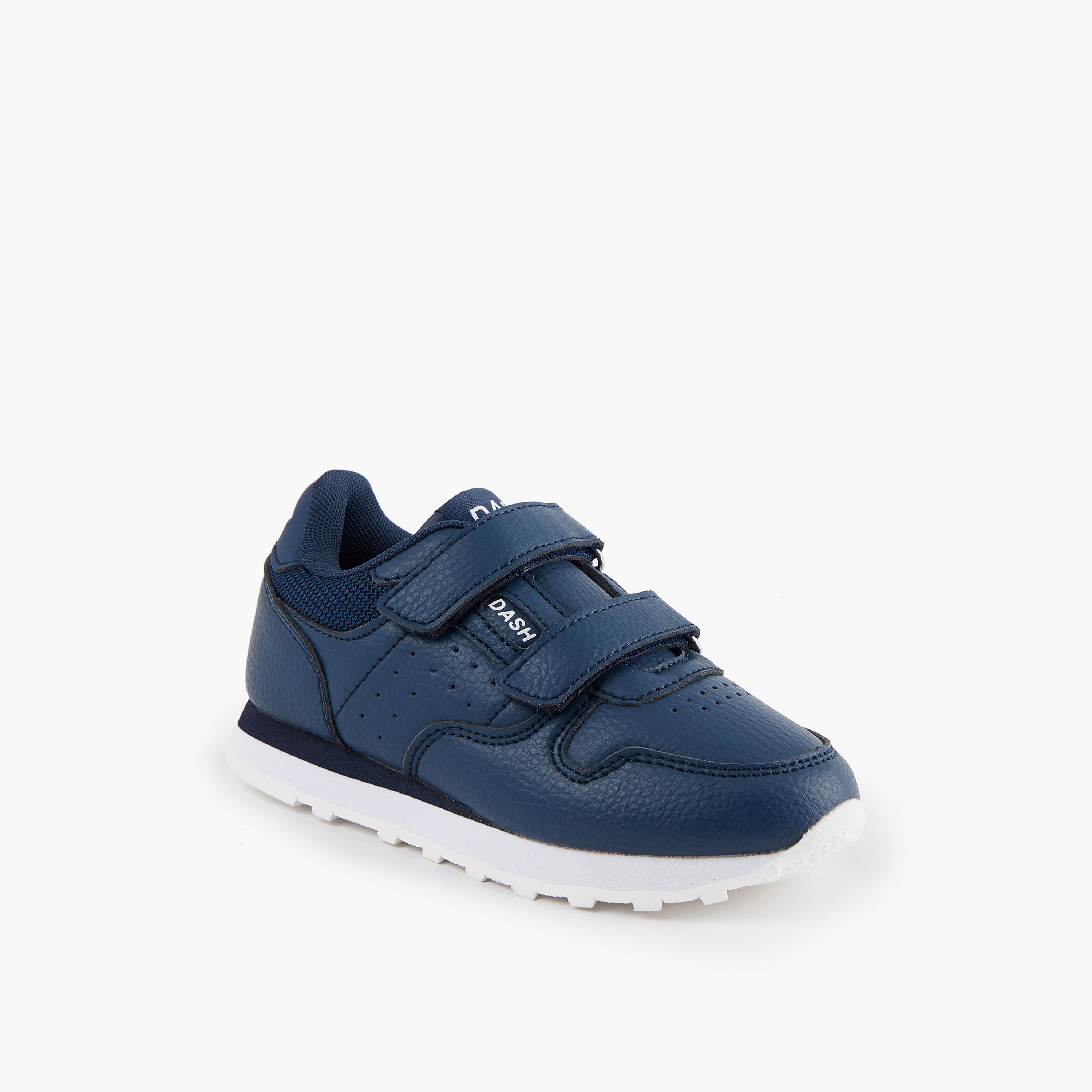 Dash Boys Panelled Hook and Loop Ankle Sneakers-boys-shoes-sneakers-image-2