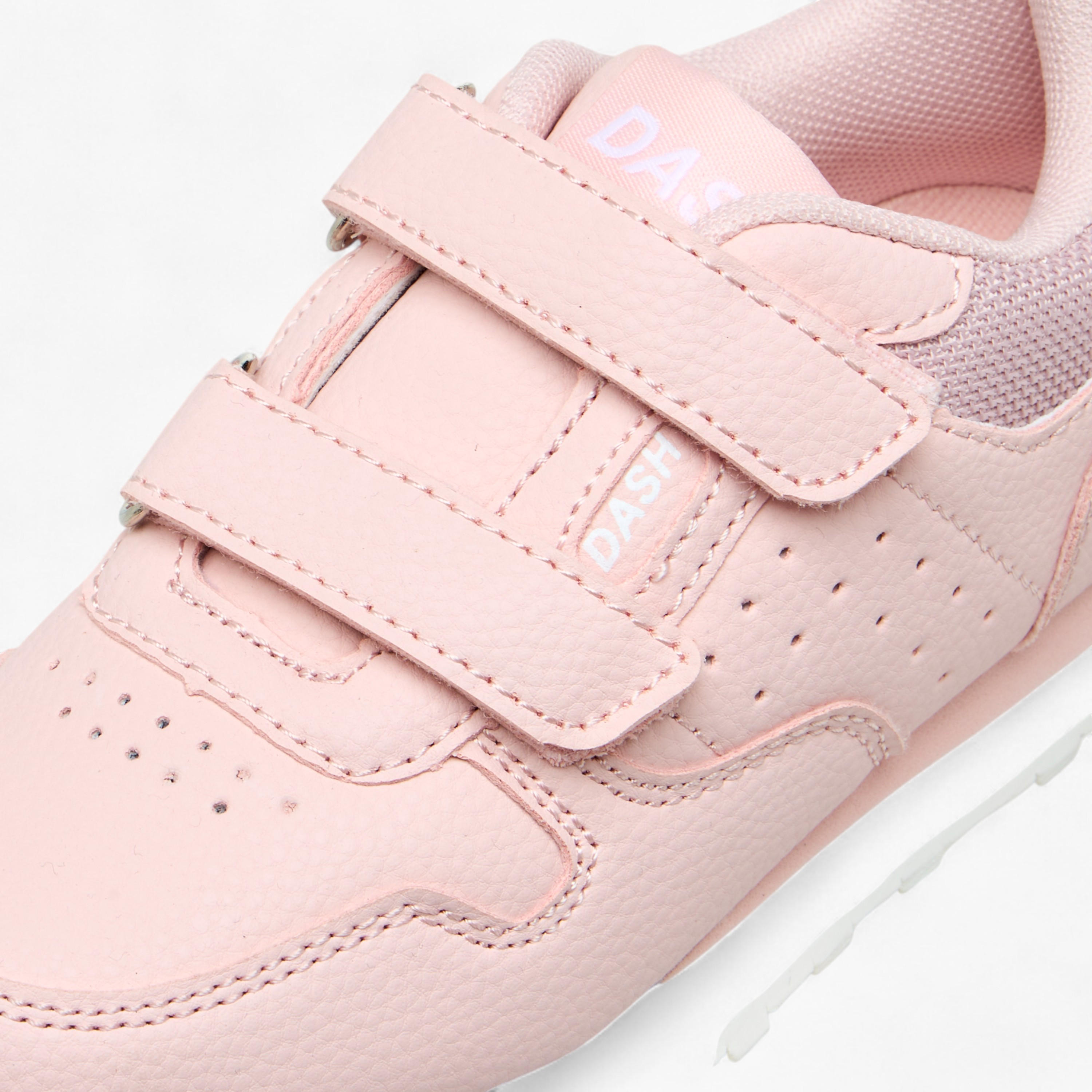 Dash Panelled Sneakers with Hook and Loop Closure-girls-shoes-sneakers-image-4