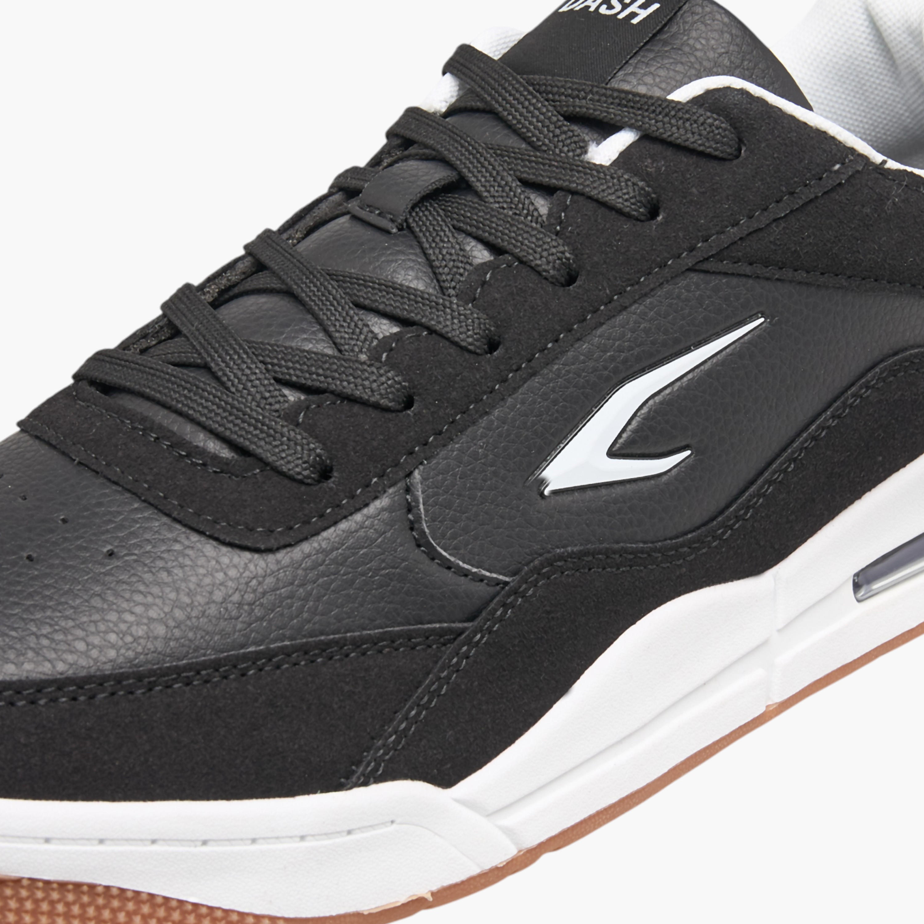 Dash Panelled Sneakers with Lace-Up Closure-men-shoes-sneakers-image-4