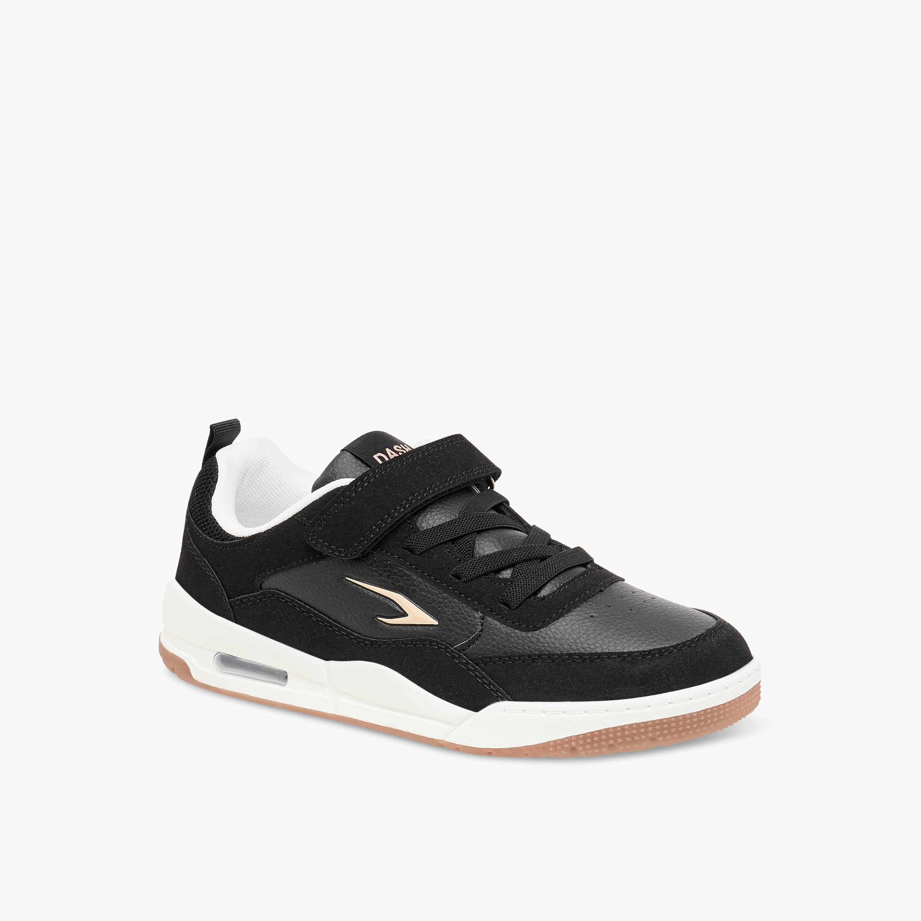 Dash Panelled Sports Shoes with Hook and Loop Closure-girls-shoes-sports-image-2