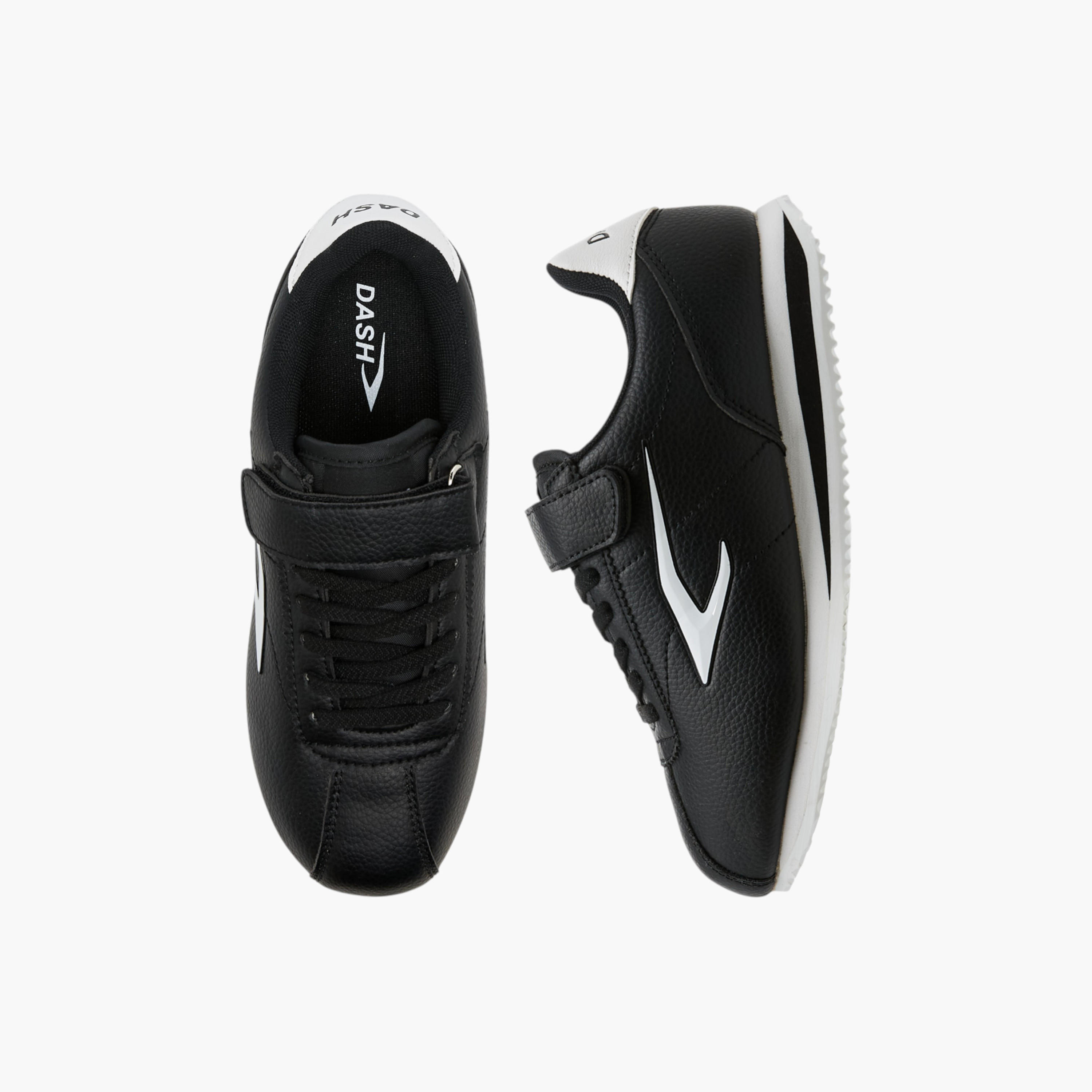 Dash Panelled Sneakers with Hook and Loop Closure-boys-shoes-sneakers-image-1