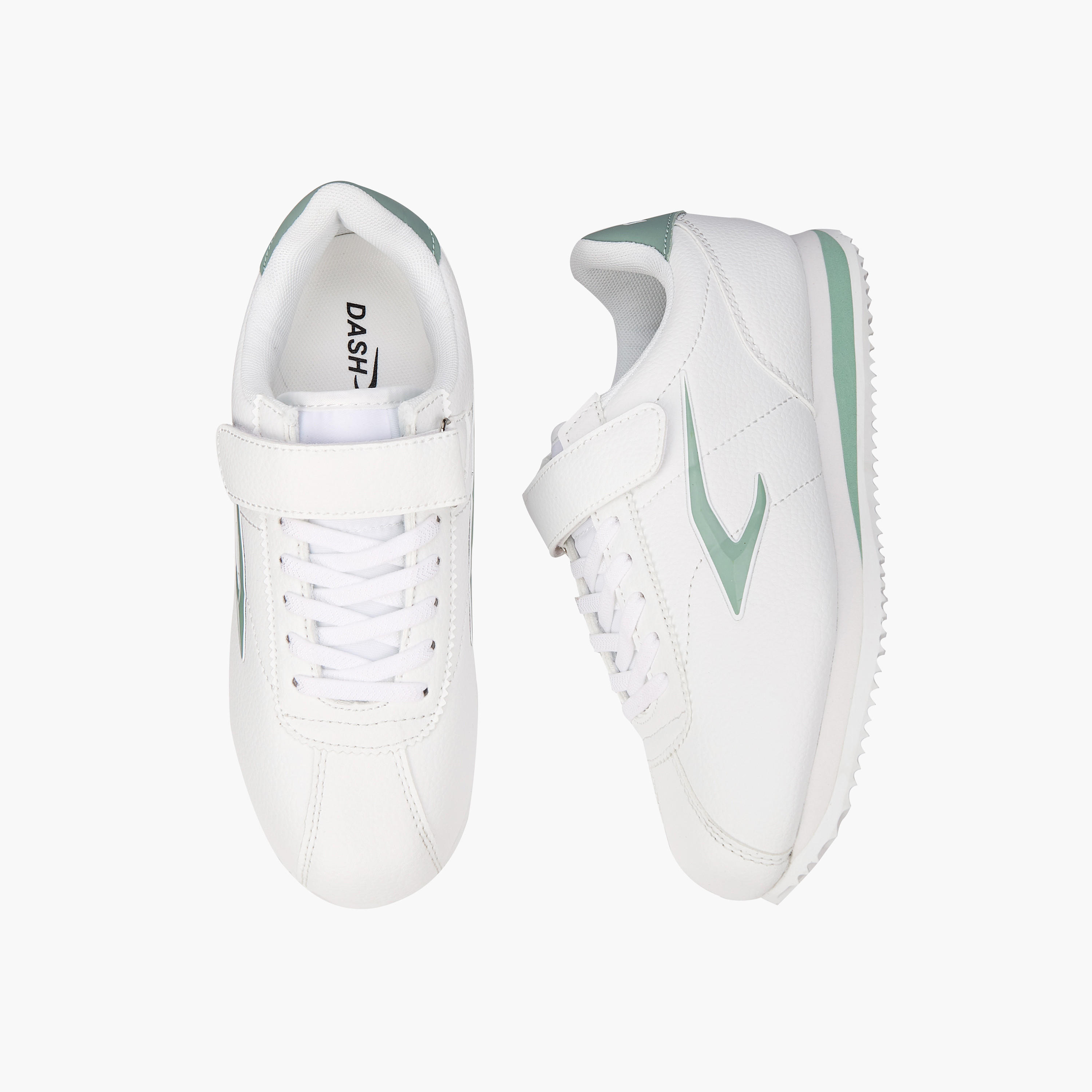 Dash Panelled Sneakers with Hook and Loop Closure-girls-shoes-sneakers-image-1