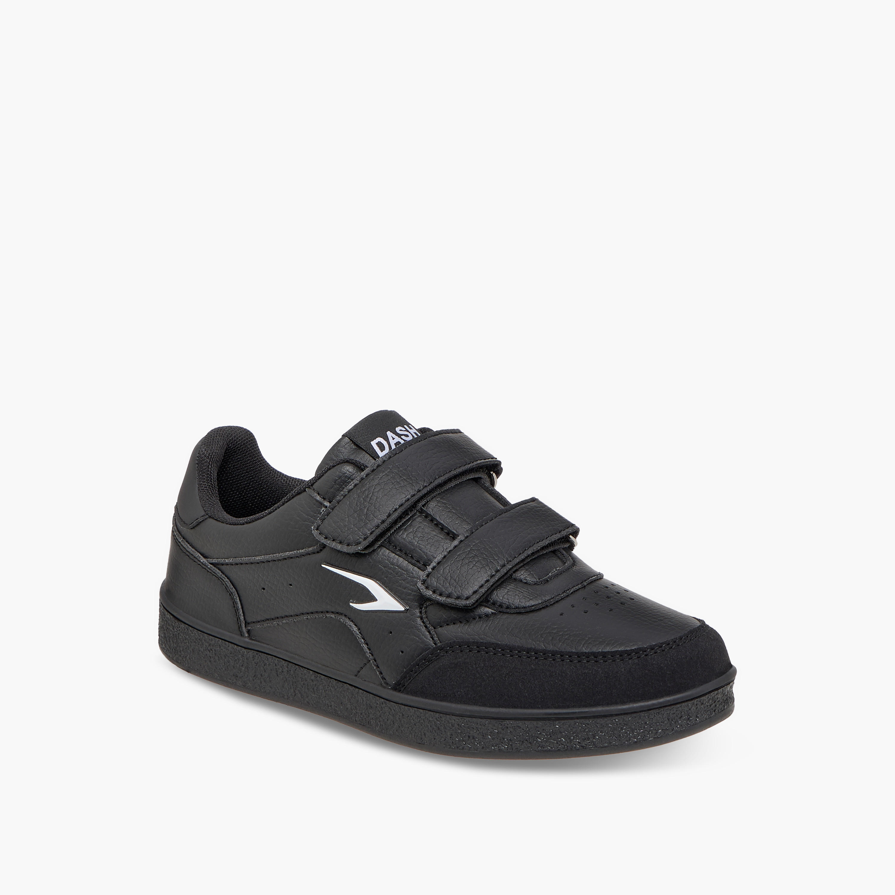 Dash Logo Detail Sneakers with Hook and Loop Closure-boys-shoes-sneakers-image-2