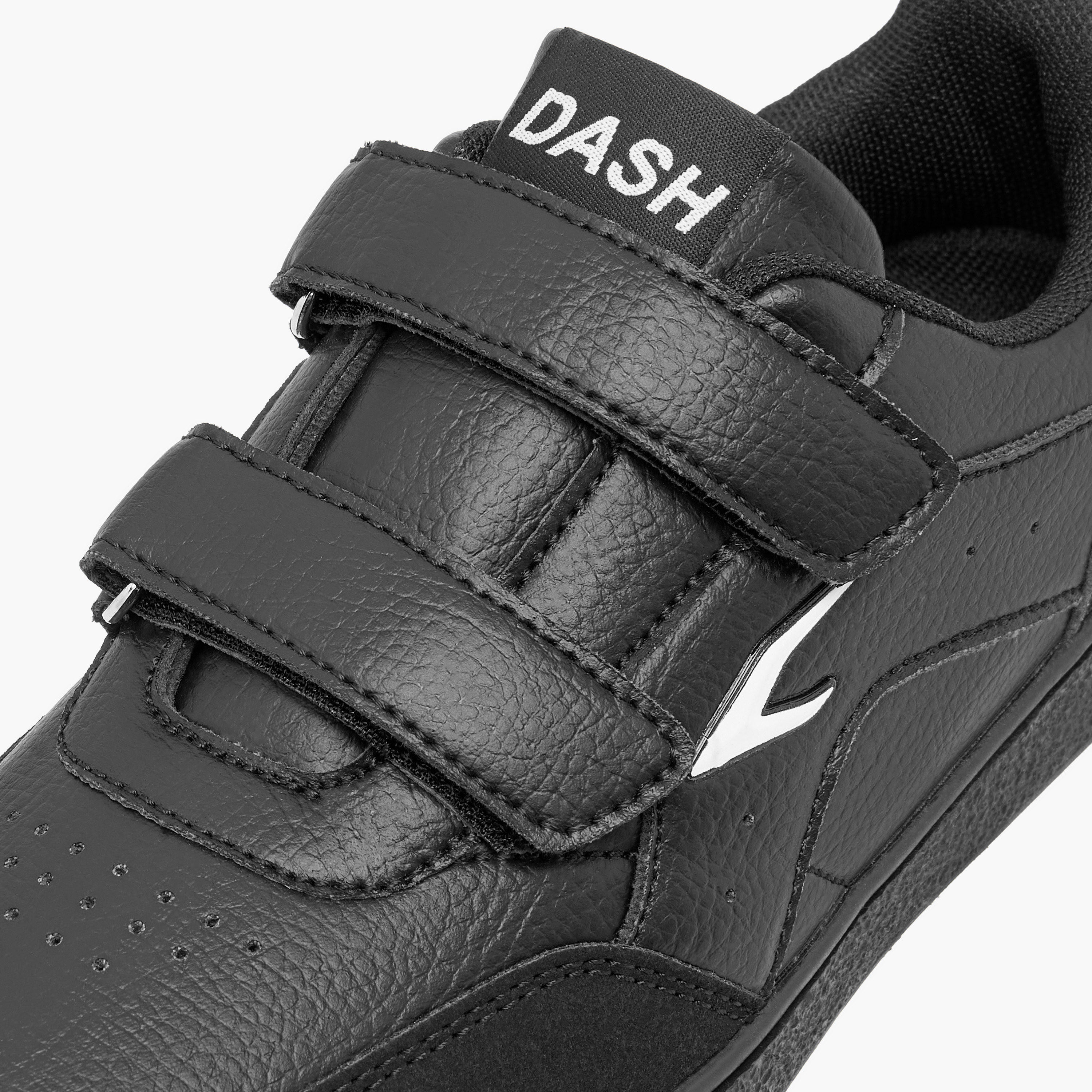 Dash Logo Detail Sneakers with Hook and Loop Closure-boys-shoes-sneakers-image-4