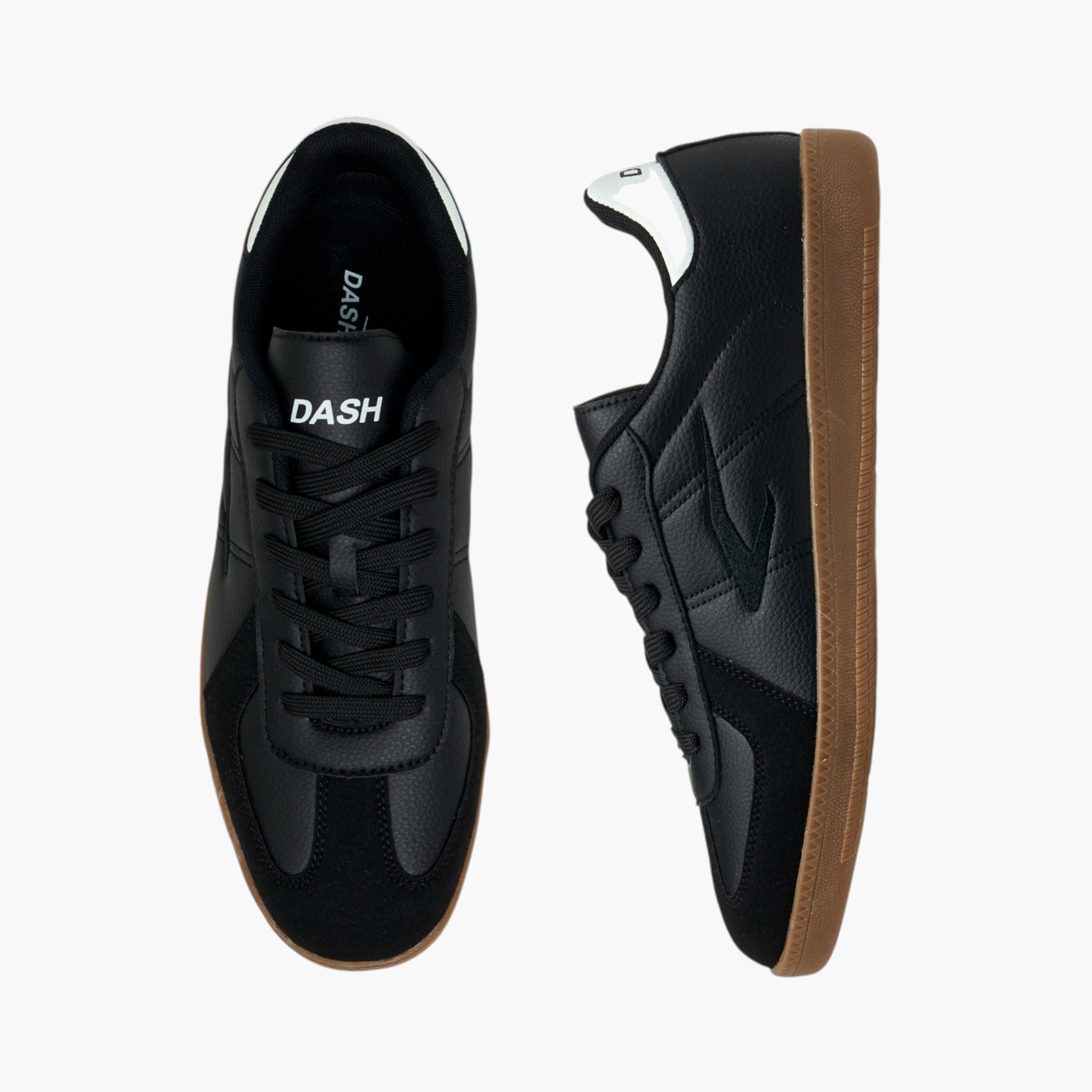 Dash Panelled Lace-Up Sports Shoes-sports-men-shoes-image-1