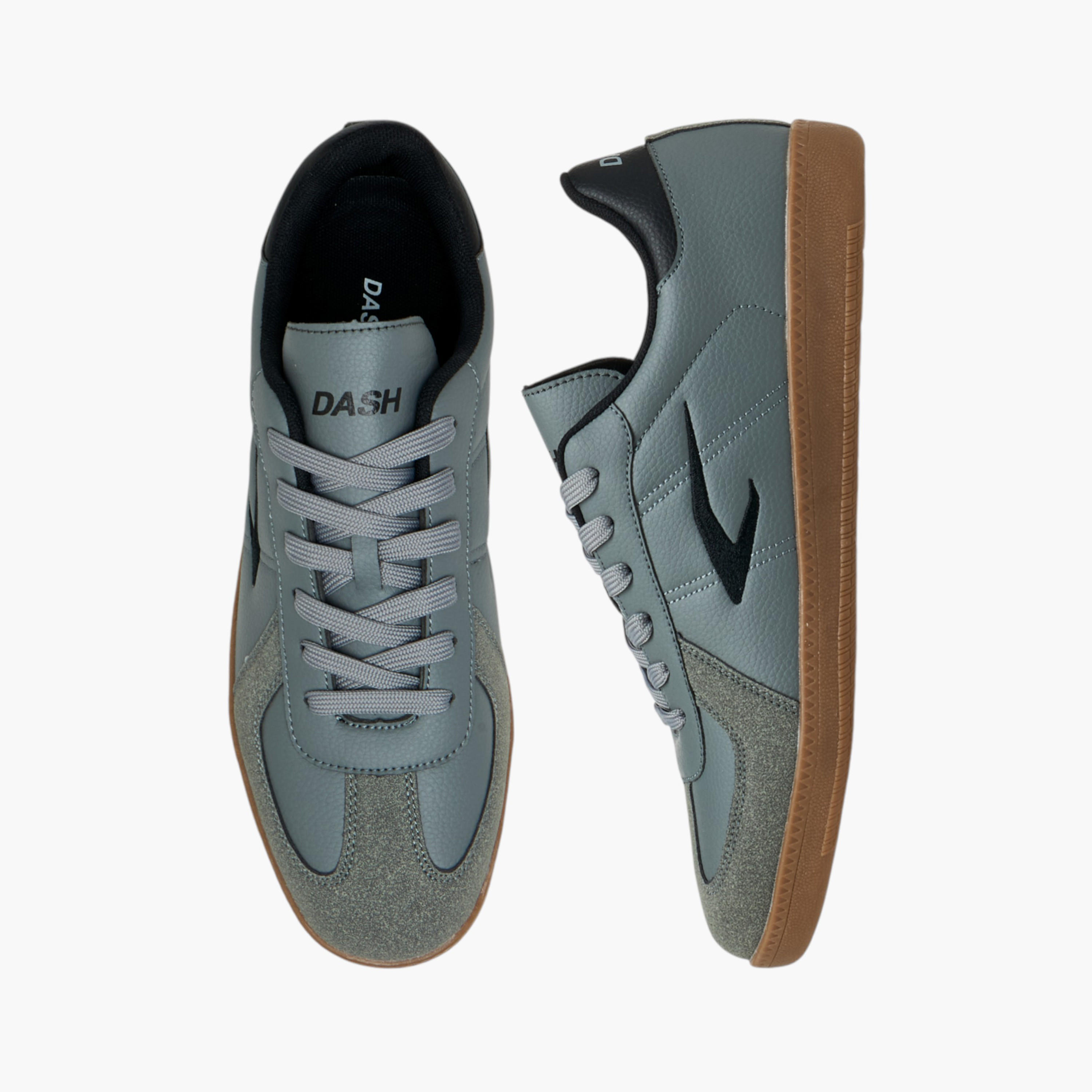 Dash Panelled Lace-Up Sports Shoes-sports-men-shoes-image-1