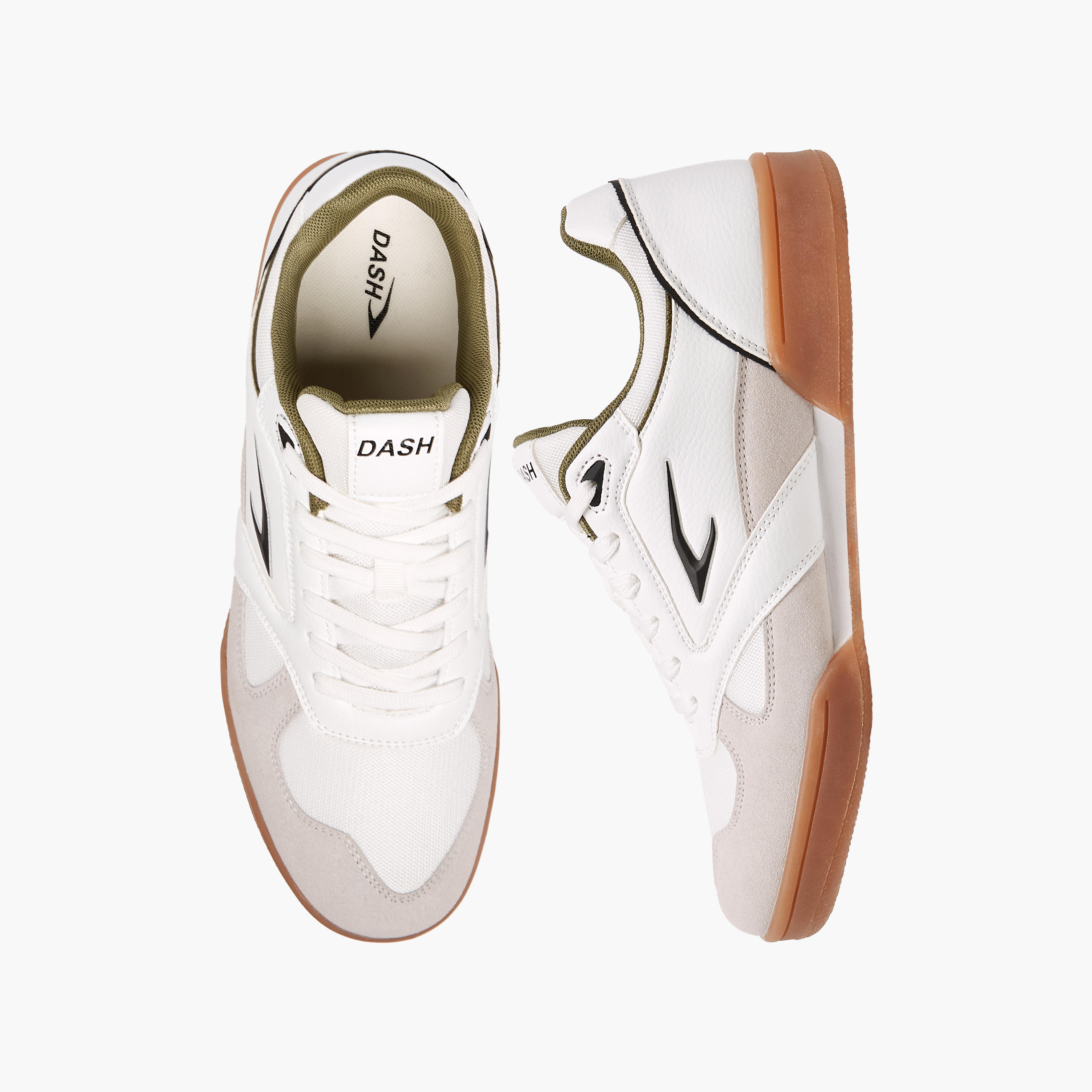 Dash Panelled Lace-Up Sports Shoes-sports-men-shoes-image-1